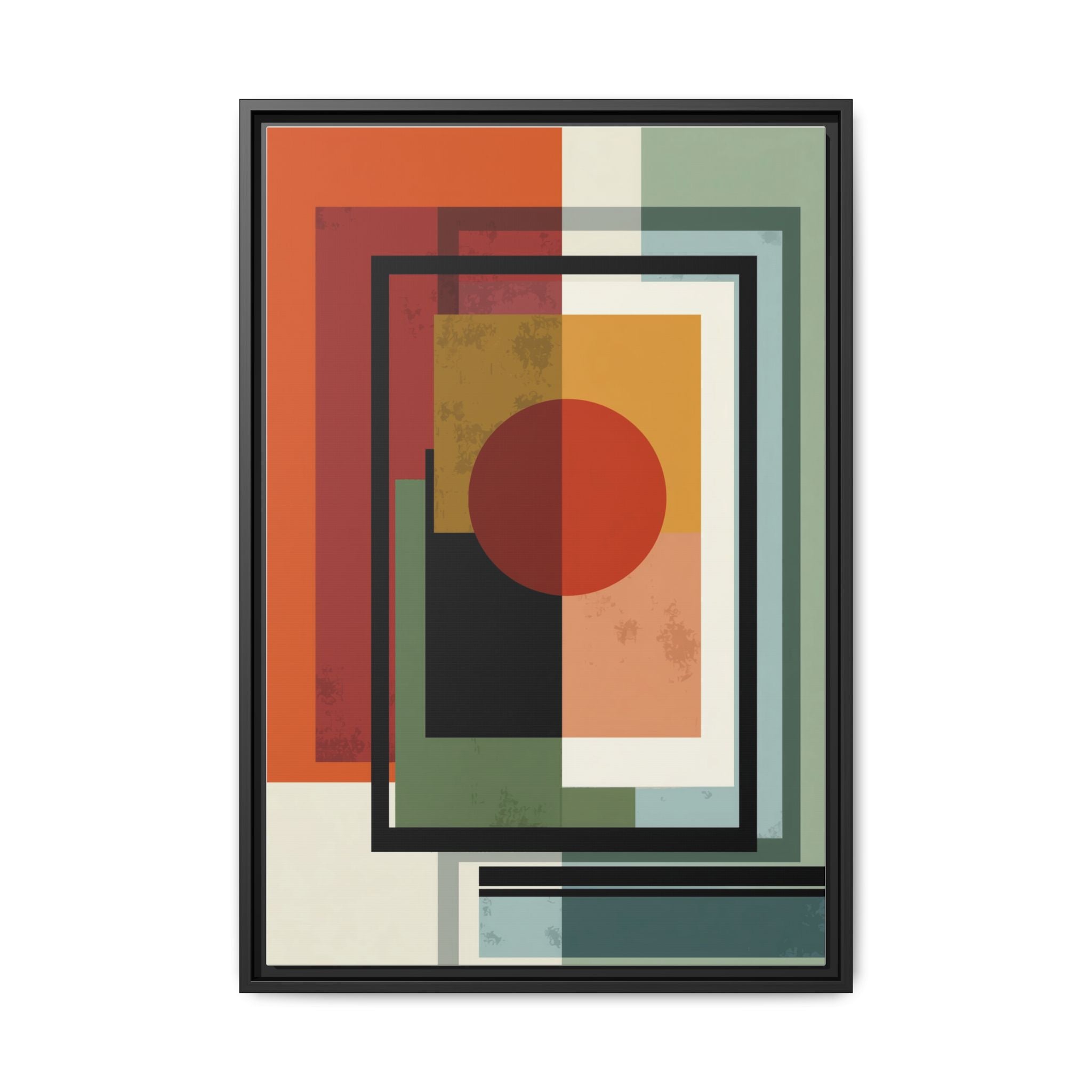 Geometric Harmonies: Mid-Century Modern Composition, Constructivist Inspiration, Abstract Rectangular Interplay   |   Custom Orders Accepted