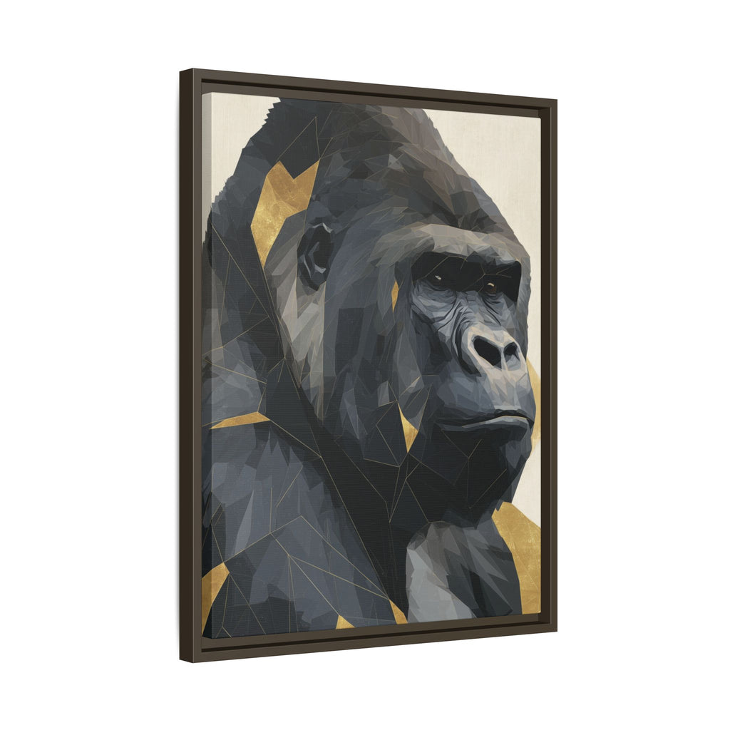 Primal Geometry: Polygonal Gorilla Portrait, Modern Metallic Wildlife Art   |  Personalized & Custom Orders Available