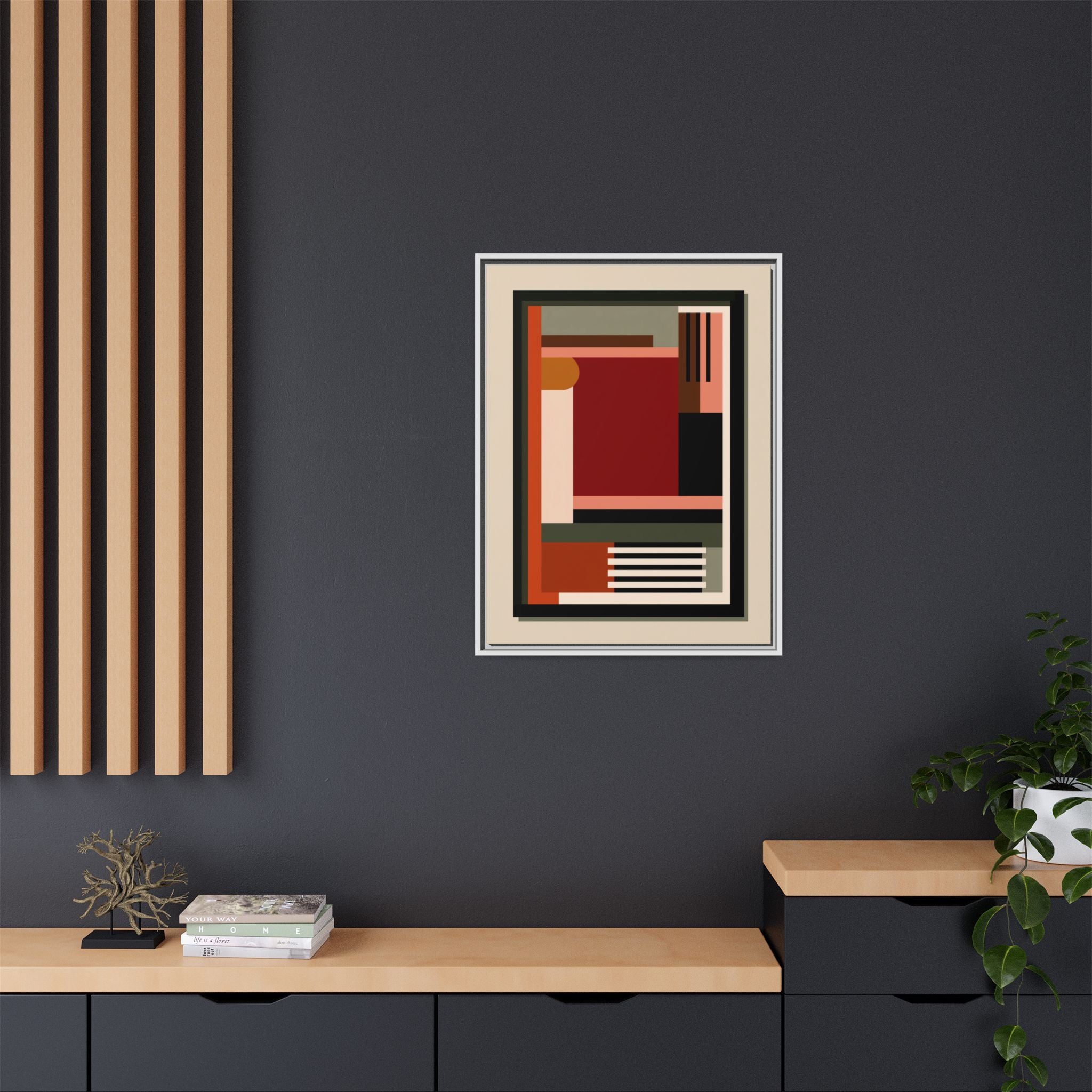 Architectural Geometries: Modern Abstract Composition, Bauhaus-Inspired Design, Geometric Color Blocking   |   Custom Orders Accepted