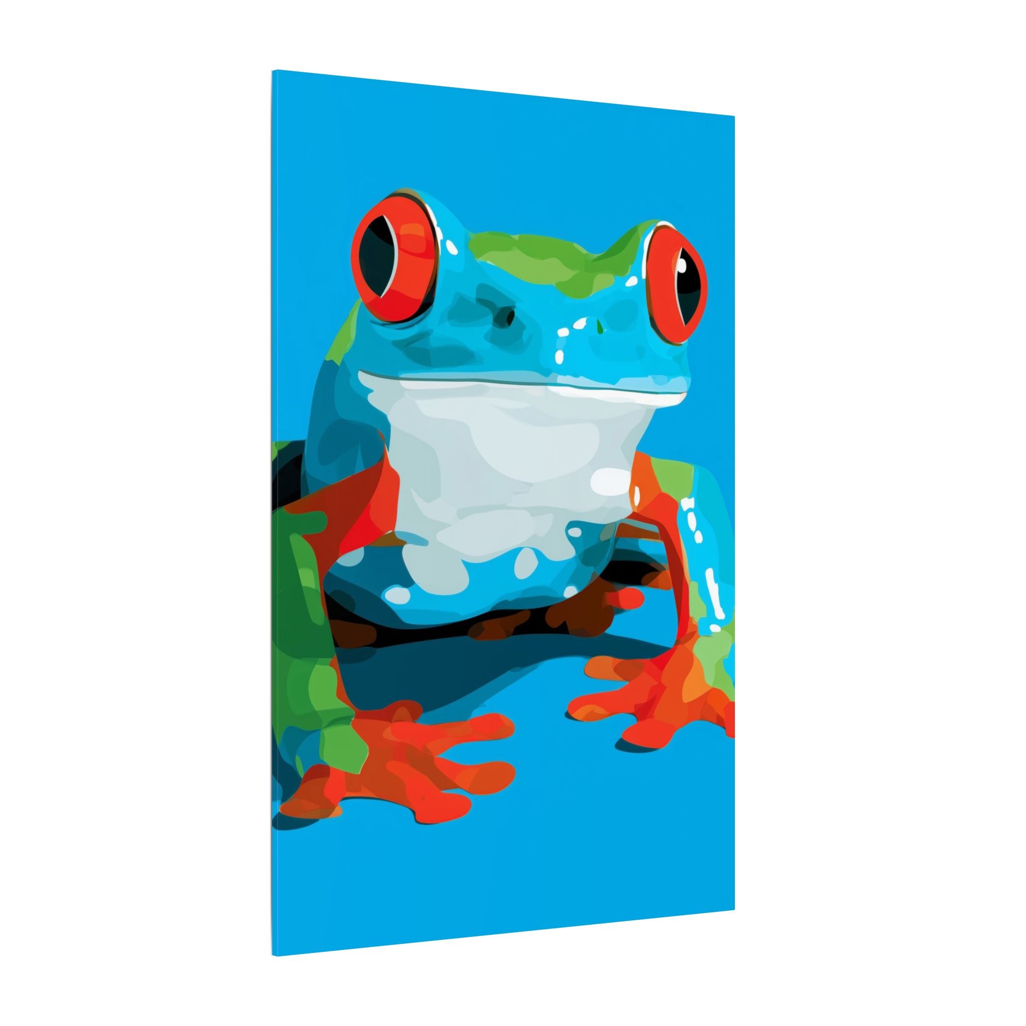 Chromatic Amphibian: Geometric Frog Art, Vibrant Digital Illustration   |    Custom Orders Available