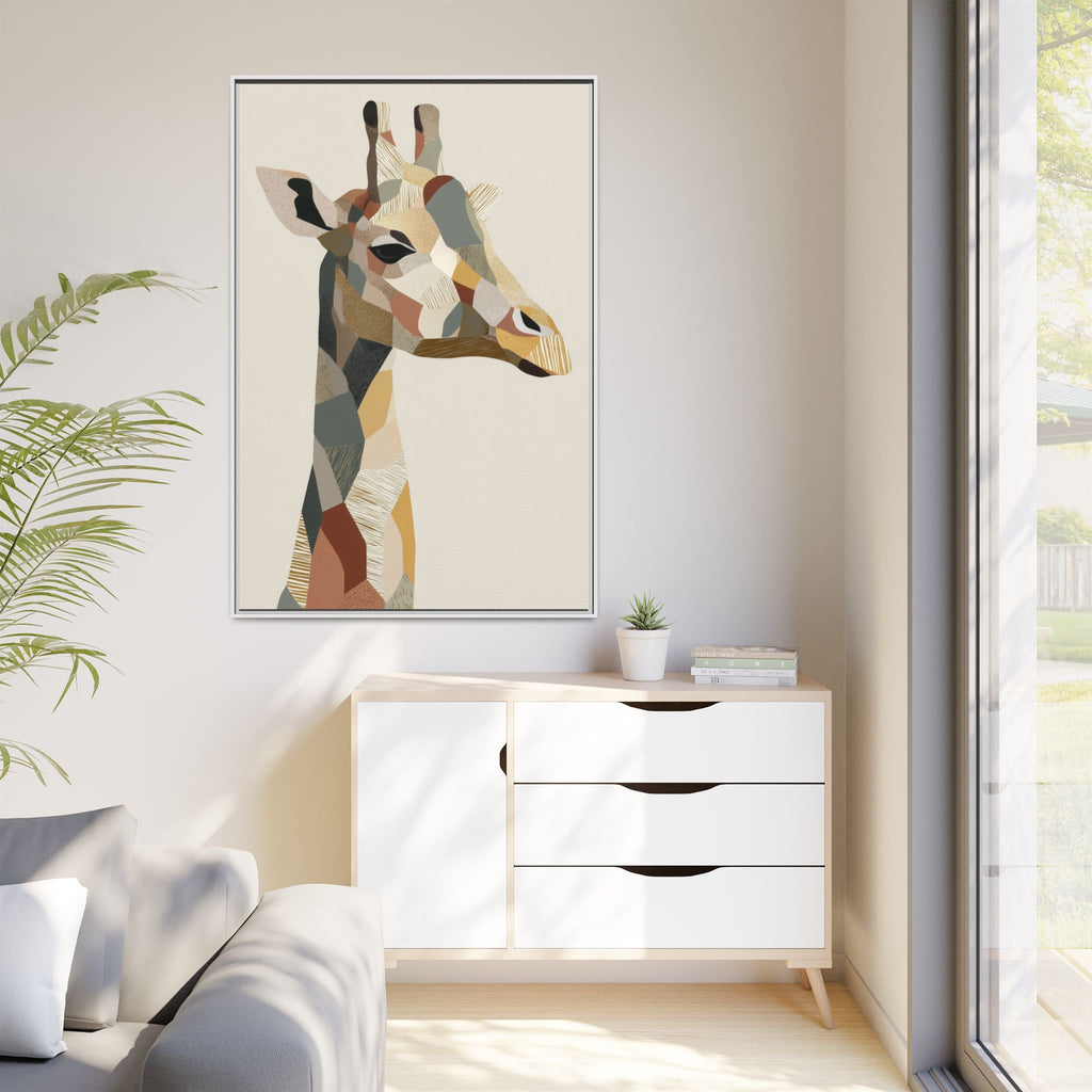 Geometric Giraffe: Cubist Wildlife Abstraction, Polygon Animal Portrait   |  Personalized & Custom Orders Available