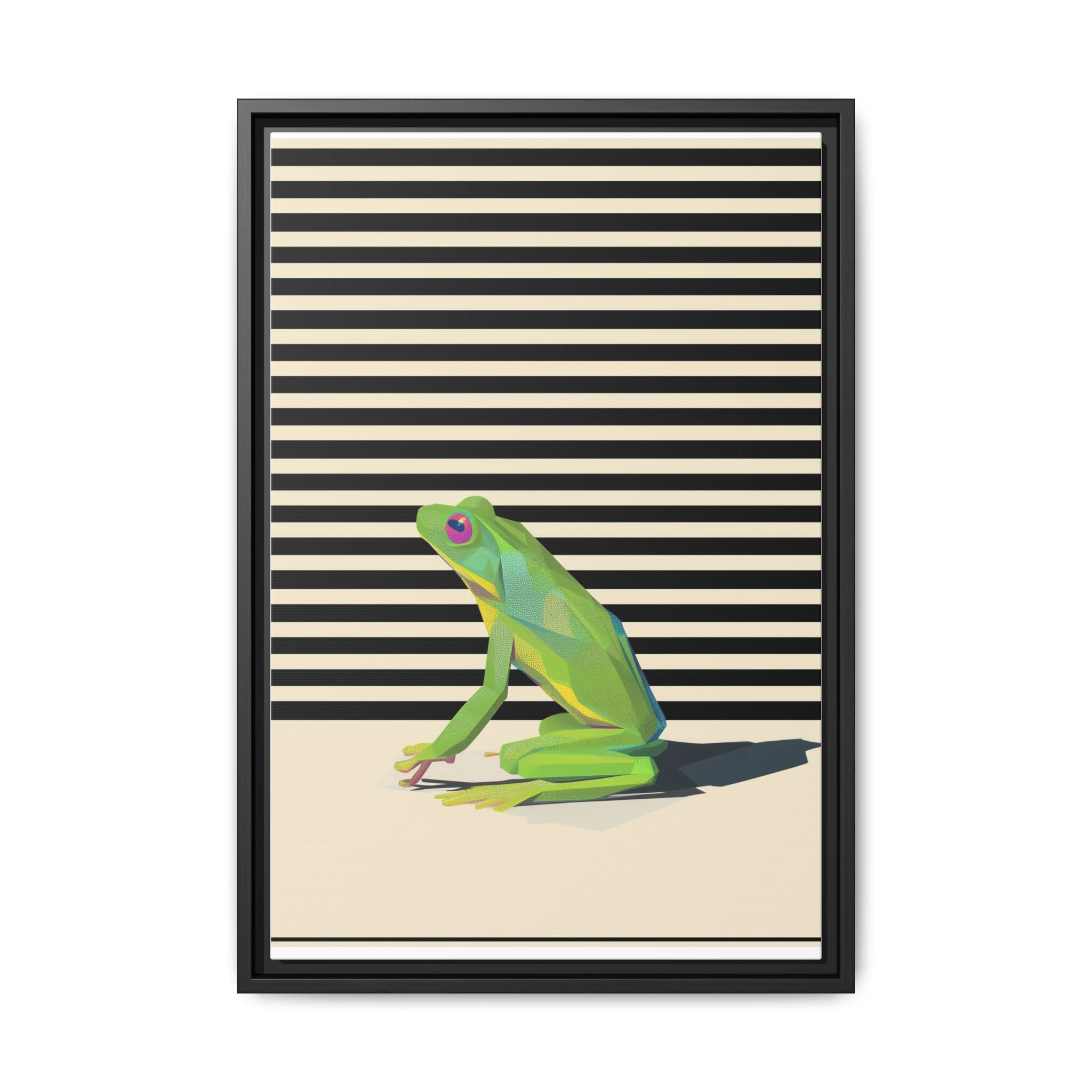 Geometric Frog Persona: Modern Wildlife Illustration, Vibrant Graphic Design   |  Personalized & Custom Orders Available