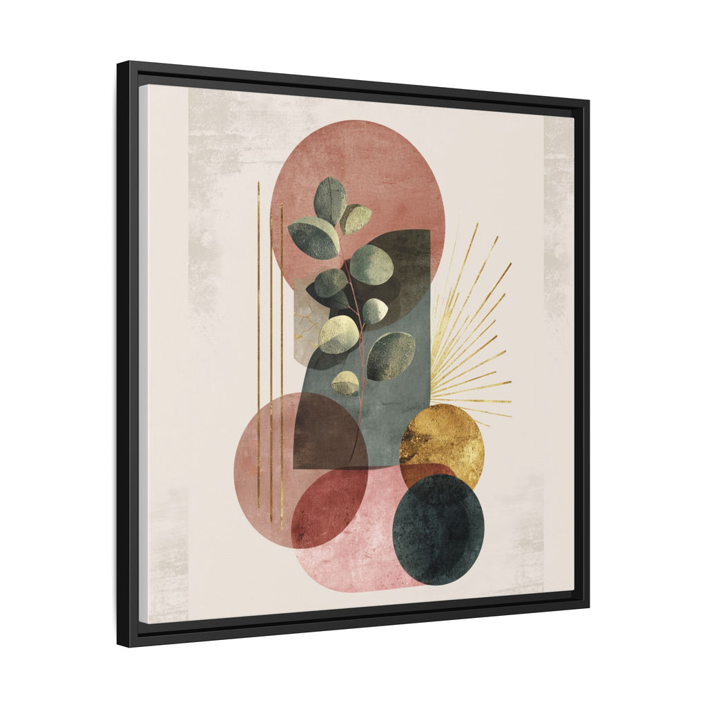 Botanical Geometric Symphony: Eucalyptus Harmony, Metallic Intersections, Modern Earth Tones   |   Custom Orders Accepted