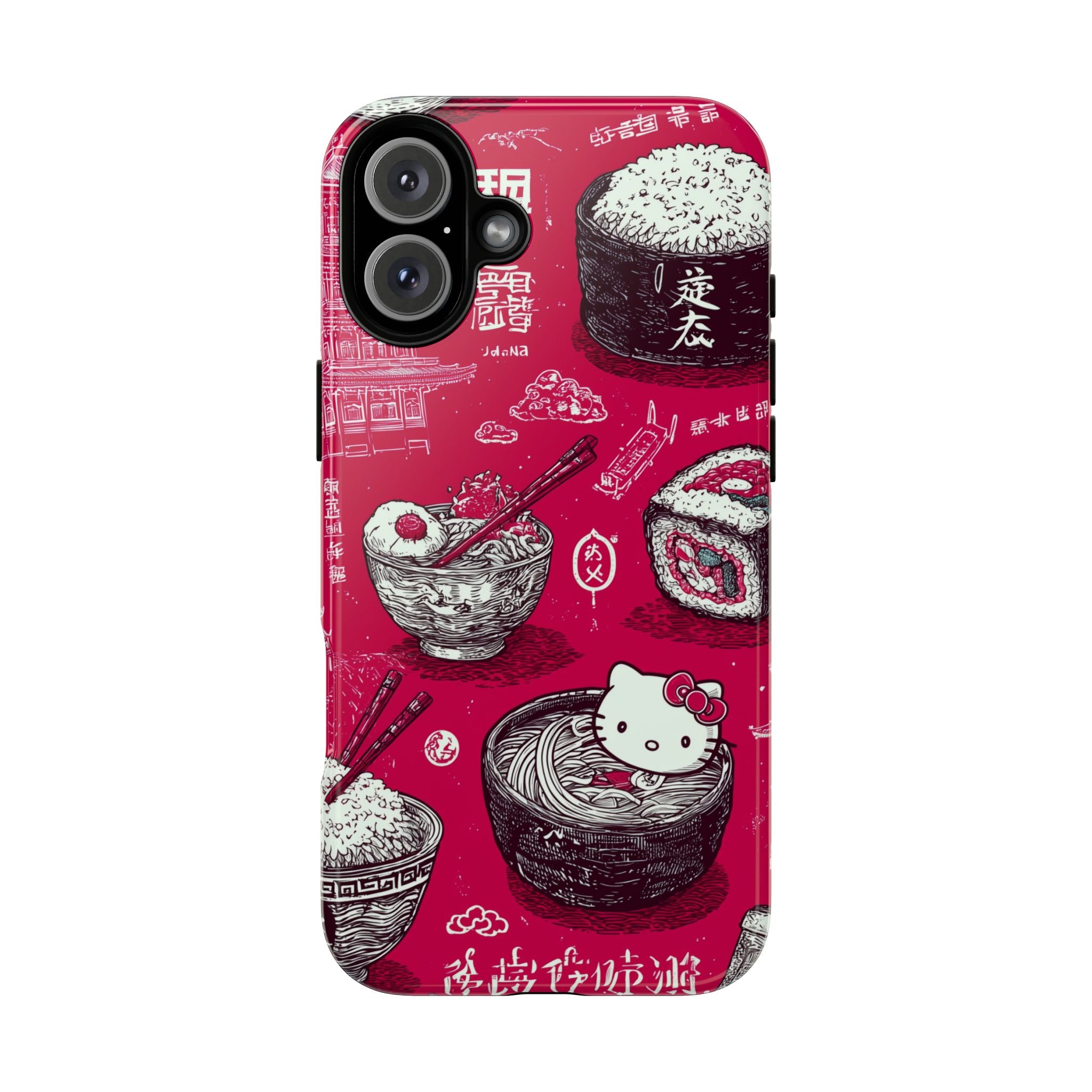 Japanese Kitty Vibrant Phone Case - Tough Case | Funky, Colorful, Unique Design for Personalization, Gift, Accessory, Protection, Trendy