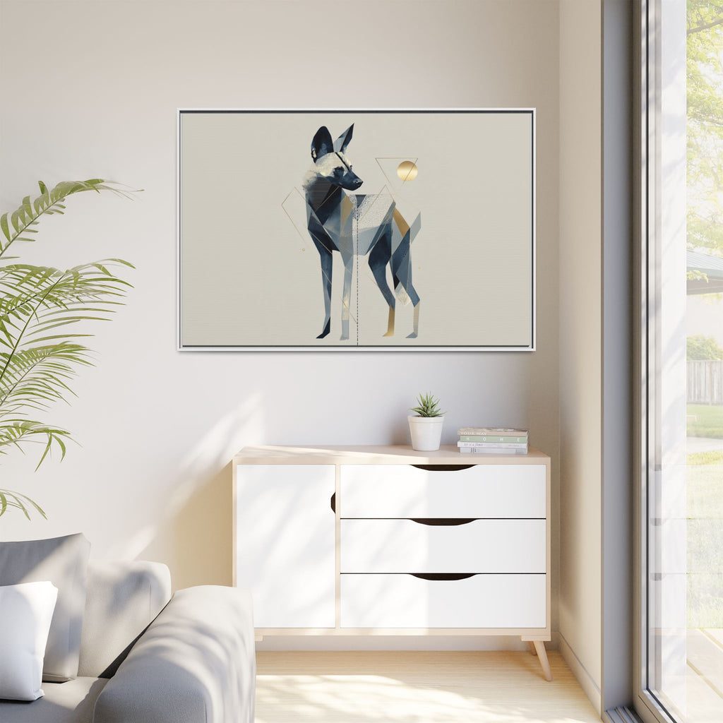 Canine Geometry: Fragmented African Wild Dog Portrait, Modern Graphic Design Study   |  Personalized & Custom Orders Available