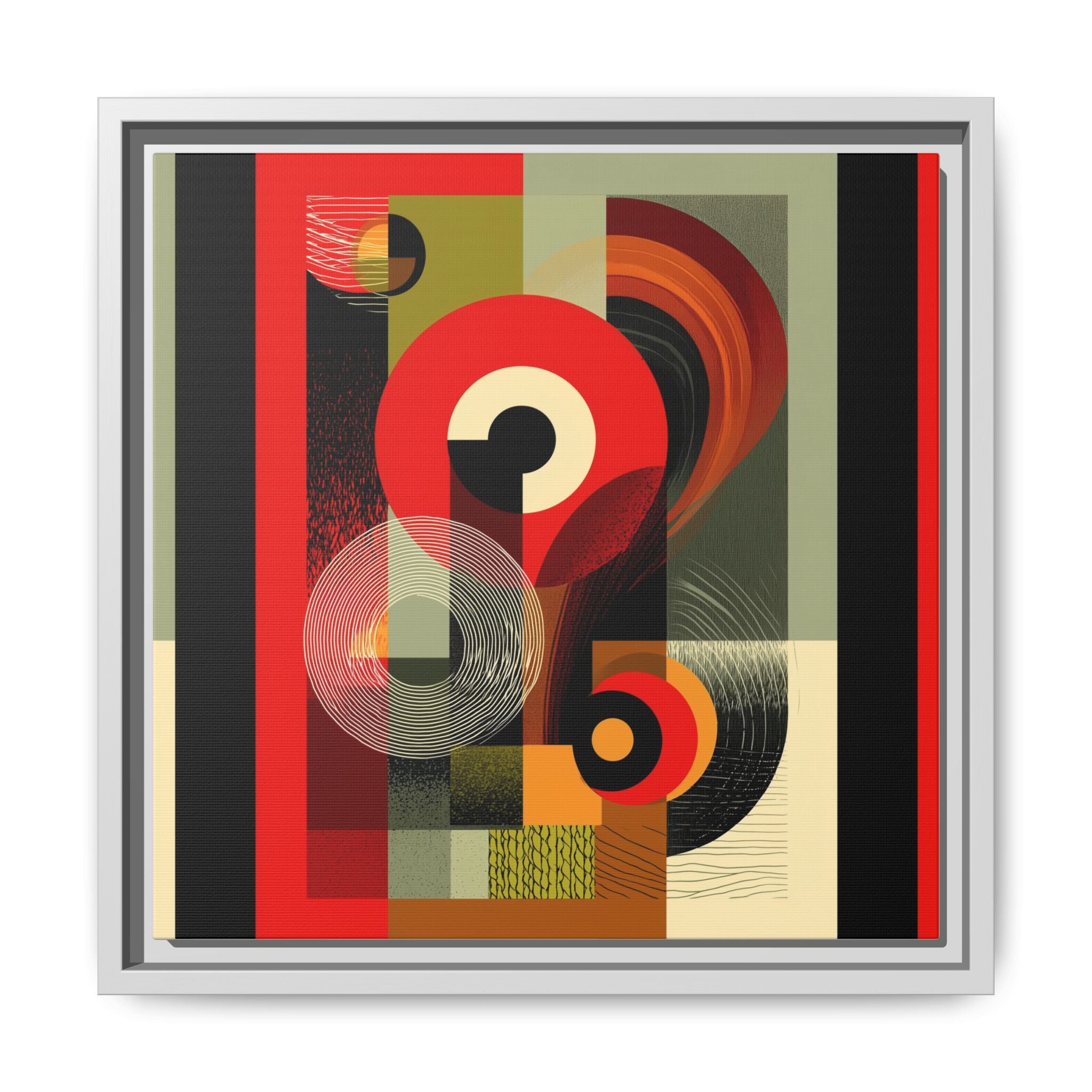 Chromatic Geometrics: Abstract Constructivist Composition, Modernist Color Blocking, Layered Circular Forms   |   Custom Orders Accepted