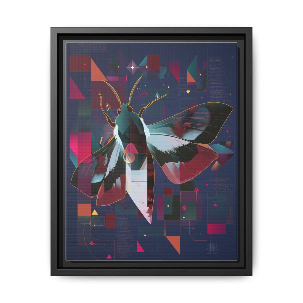 Metamorphic Circuits Framed Print : Geometric Butterfly Fusion, Digital Abstract Techno-Art   |   Custom Orders Available