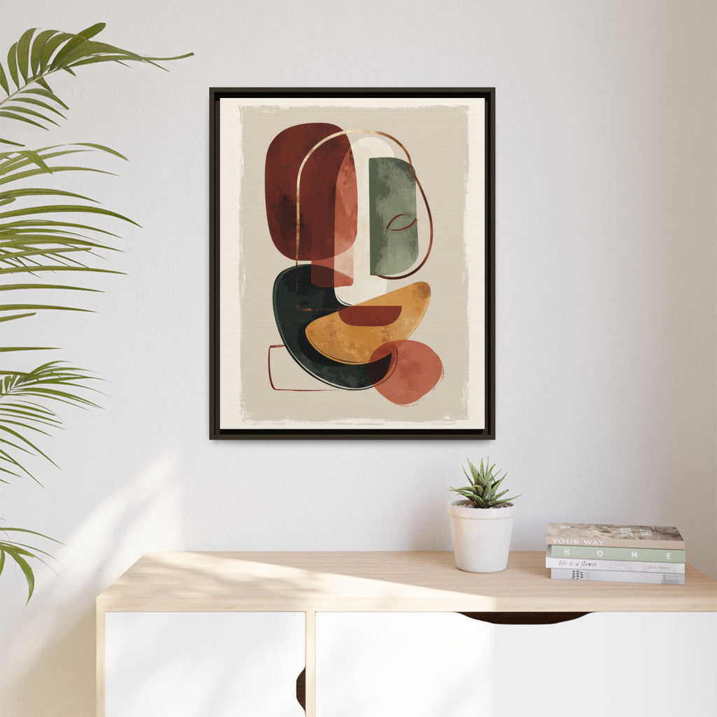 Layered Geometries: Mid-Century Modern Composition, Organic Abstract Design, Translucent Intersecting Shapes   |   Custom Orders Accepted