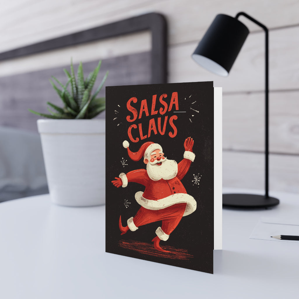 Christmas Salsa Dancing Greeting Card