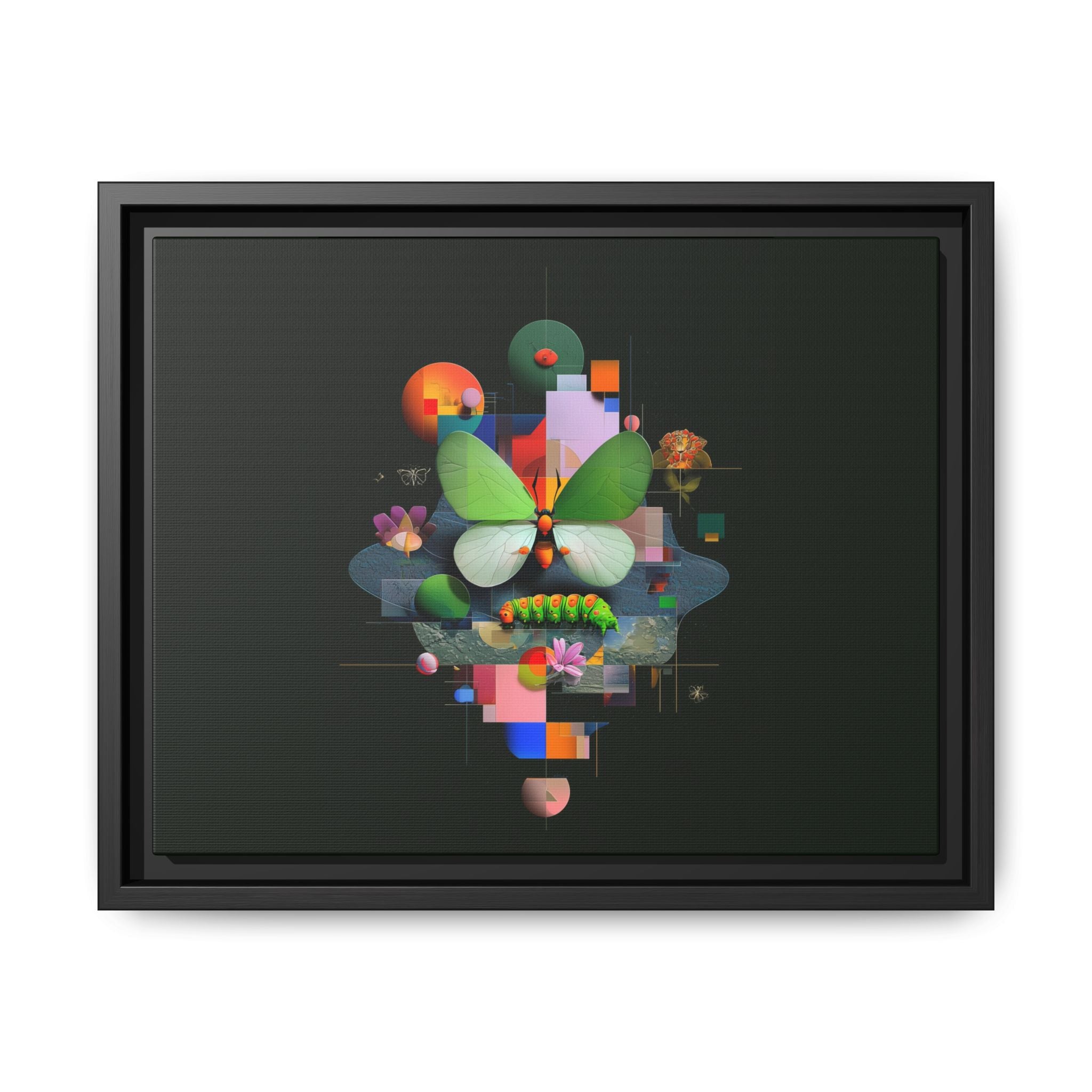 Geometric Metamorphosis: Abstract Nature Composition, Digital Cubist Butterfly Art   |    Custom Orders Available