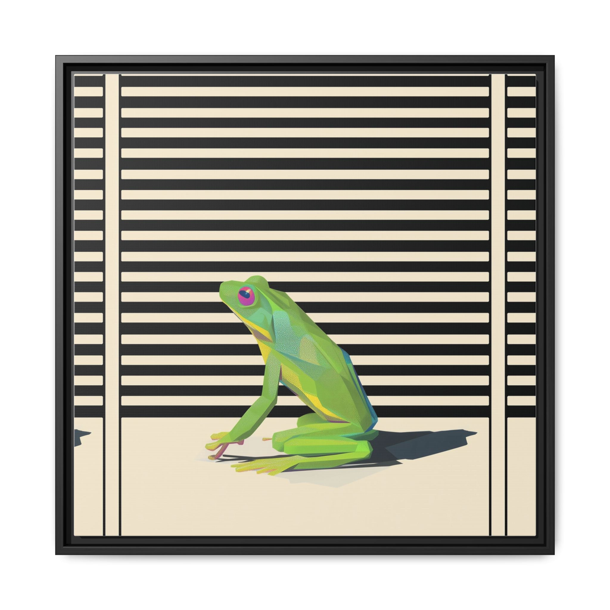 Geometric Frog Persona: Modern Wildlife Illustration, Vibrant Graphic Design   |  Personalized & Custom Orders Available