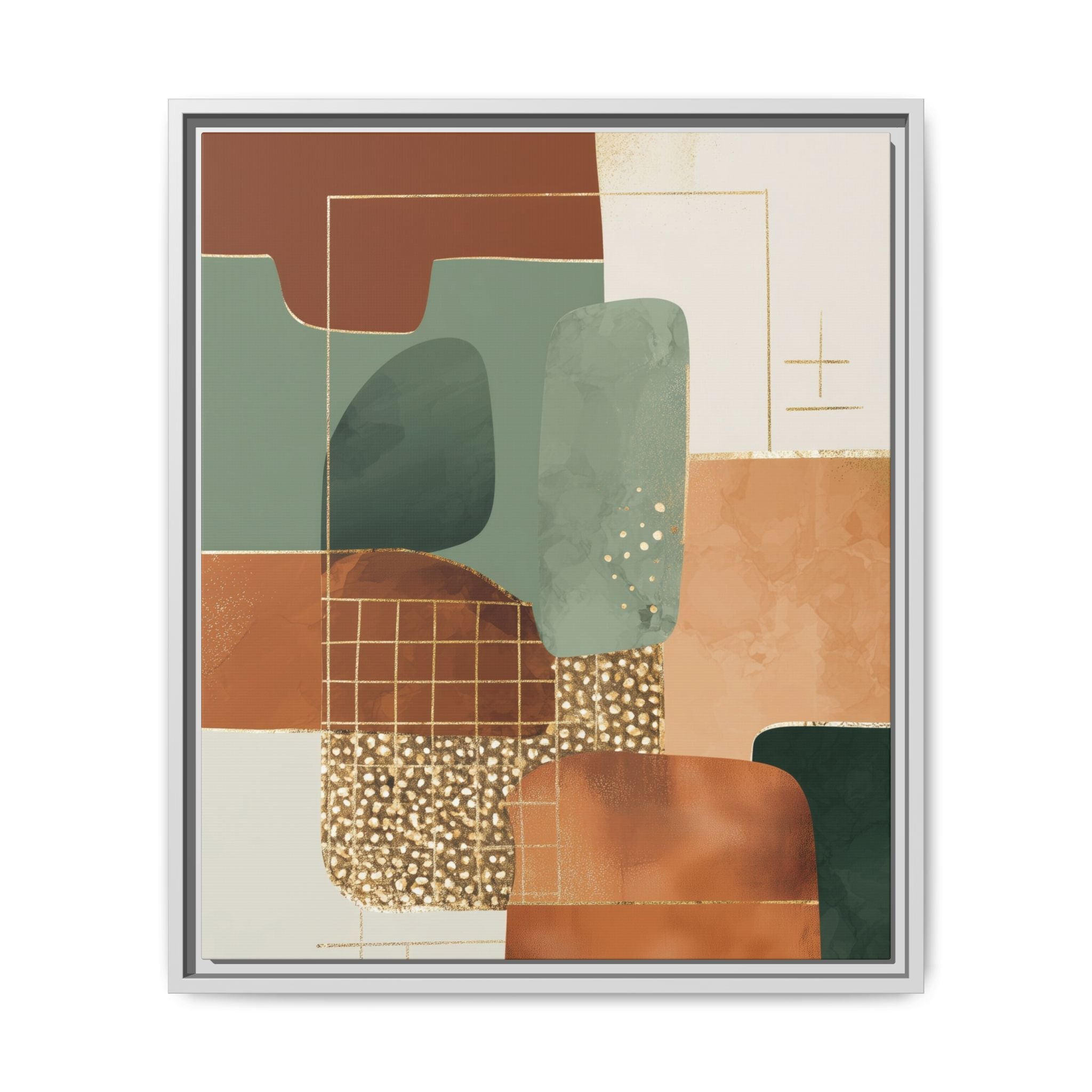 Geometric Harmony: Abstract Minimalist Art, Mid-Century Modern Design, Organic Shapes Composition   |   Custom Orders Accepted