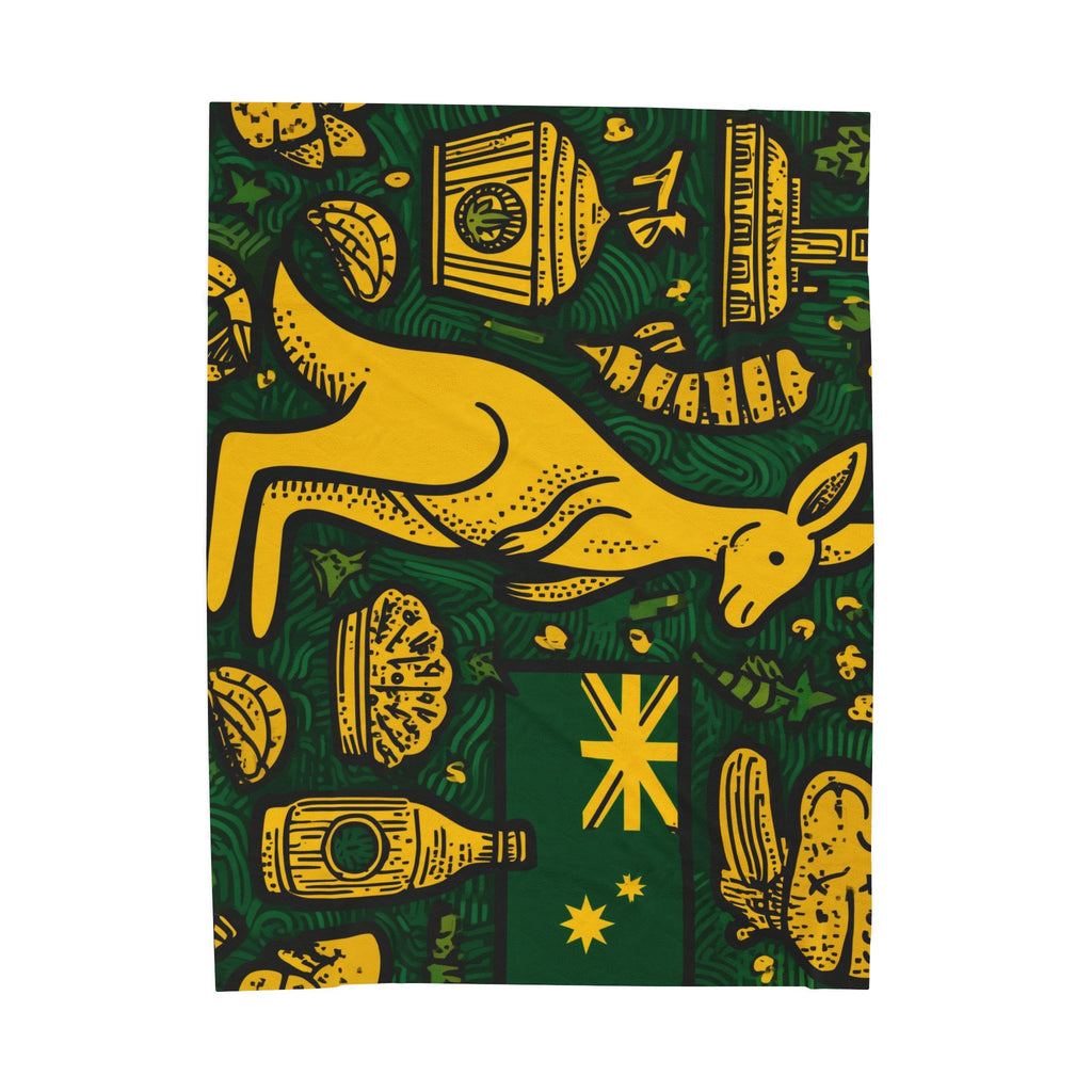 Aussie Spirit: Graphic Cultural Collage, Woodcut-Inspired National Emblem   |   Custom Orders Accepted