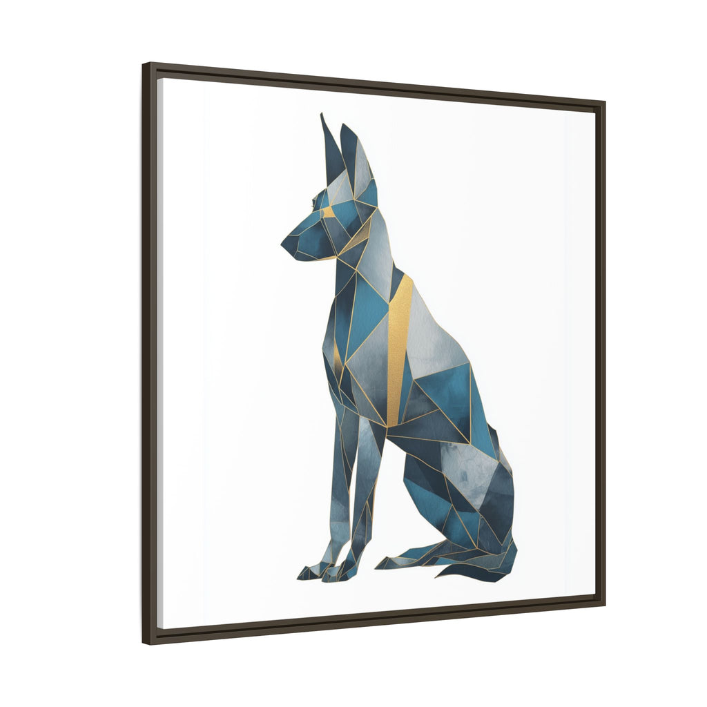 Geometric Canine Mosaic: Fractured Blue Shepherd, Modern Polygonal Art   |  Personalized & Custom Orders Available