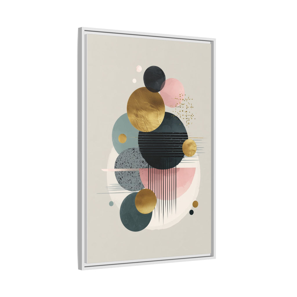 Geometric Harmony: Intersecting Circles, Mid-Century Modern Design, Abstract Metallic Composition   |   Custom Orders Accepted