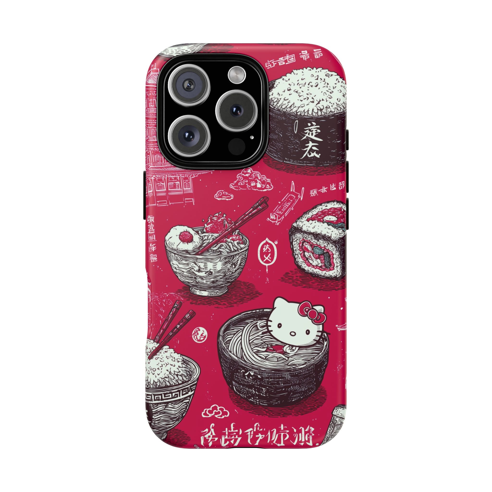 Japanese Kitty Vibrant Phone Case - Tough Case | Funky, Colorful, Unique Design for Personalization, Gift, Accessory, Protection, Trendy