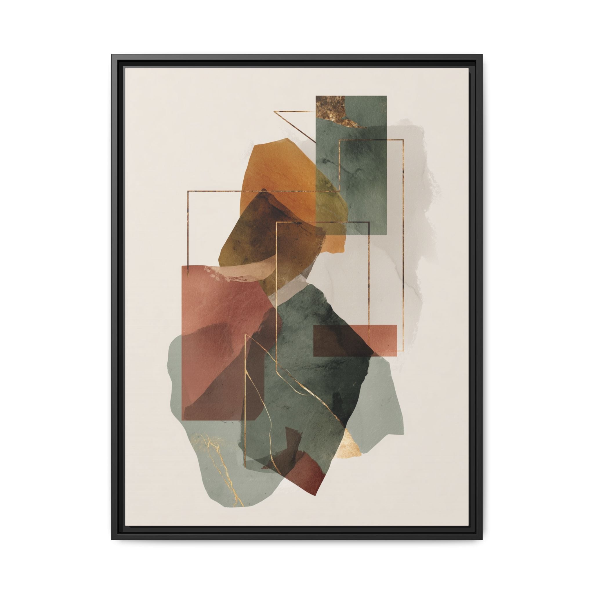 Harmonic Geometries: Architectural Abstraction, Earthy Palette, Minimalist Composition   |   Custom Orders Accepted