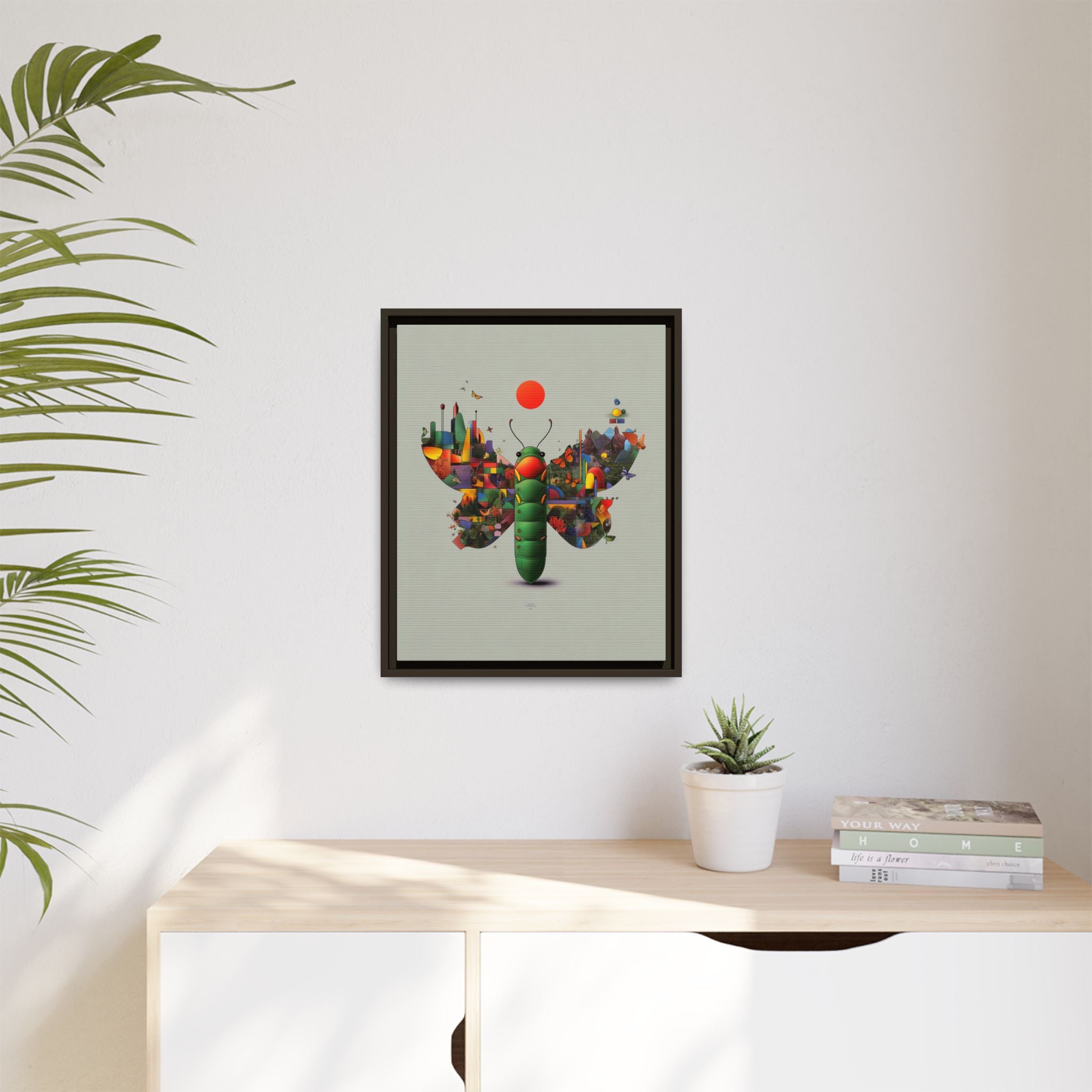 Metamorphosis of Geometry: Digital Nature Mosaic, Surreal Butterfly Landscape   |    Custom Orders Available