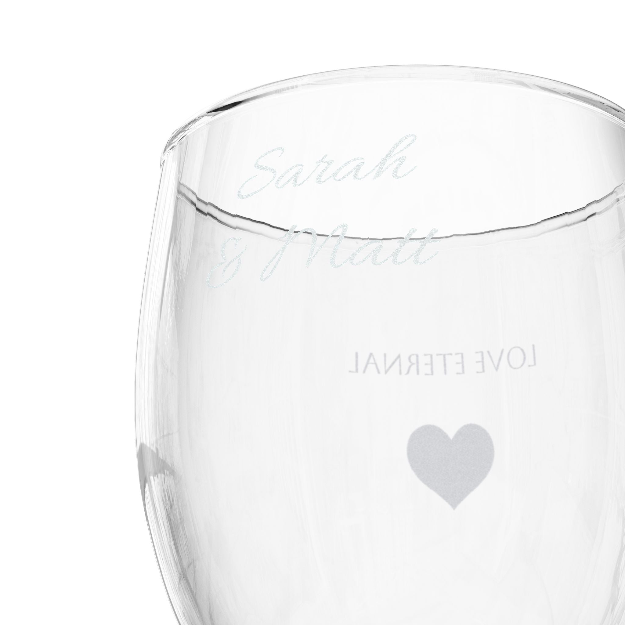 Personalized Wine Glass for Wedding Gift - Engraved Stemware Tumbler, Custom Bridal Shower Present, Anniversary Wineglass, Etched Party