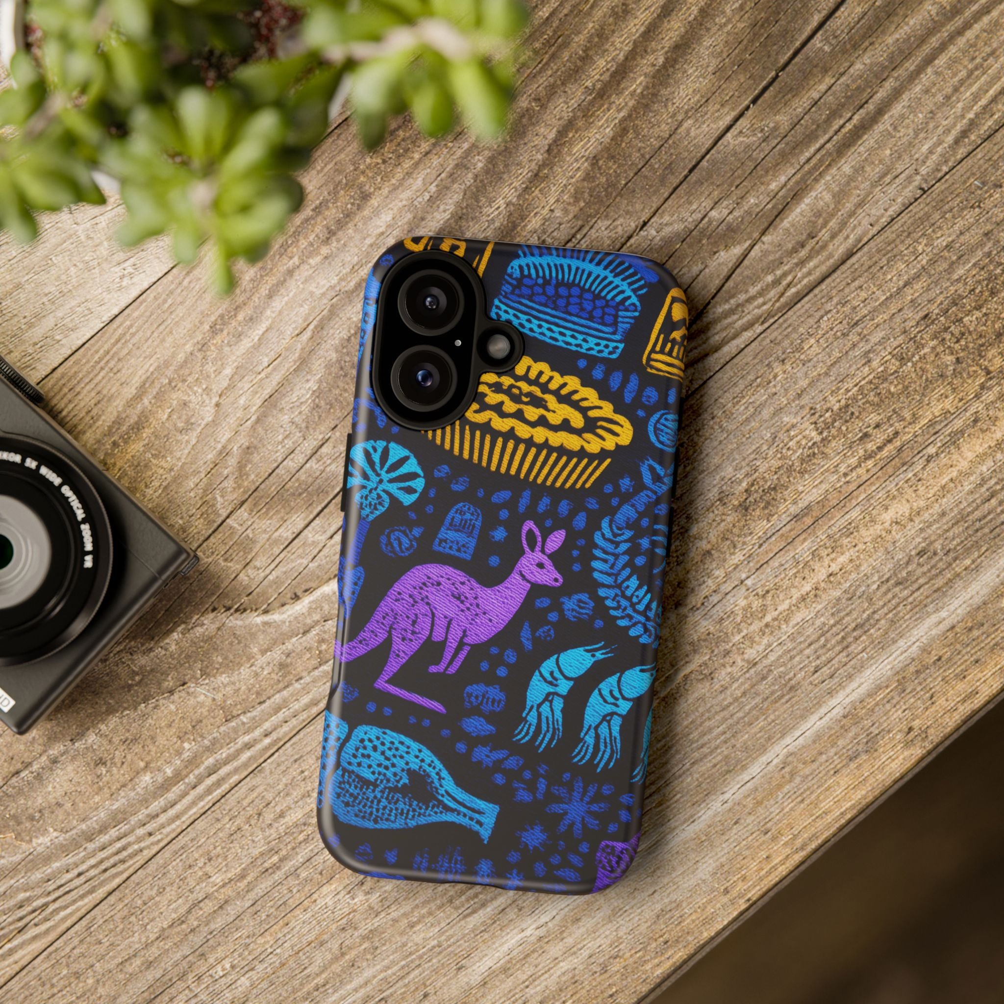 Australian-themed iPhone Case, Tough Phone Cover, Unique Gift for Travelers, Cute Animal Design, Festival & Holiday Accessory