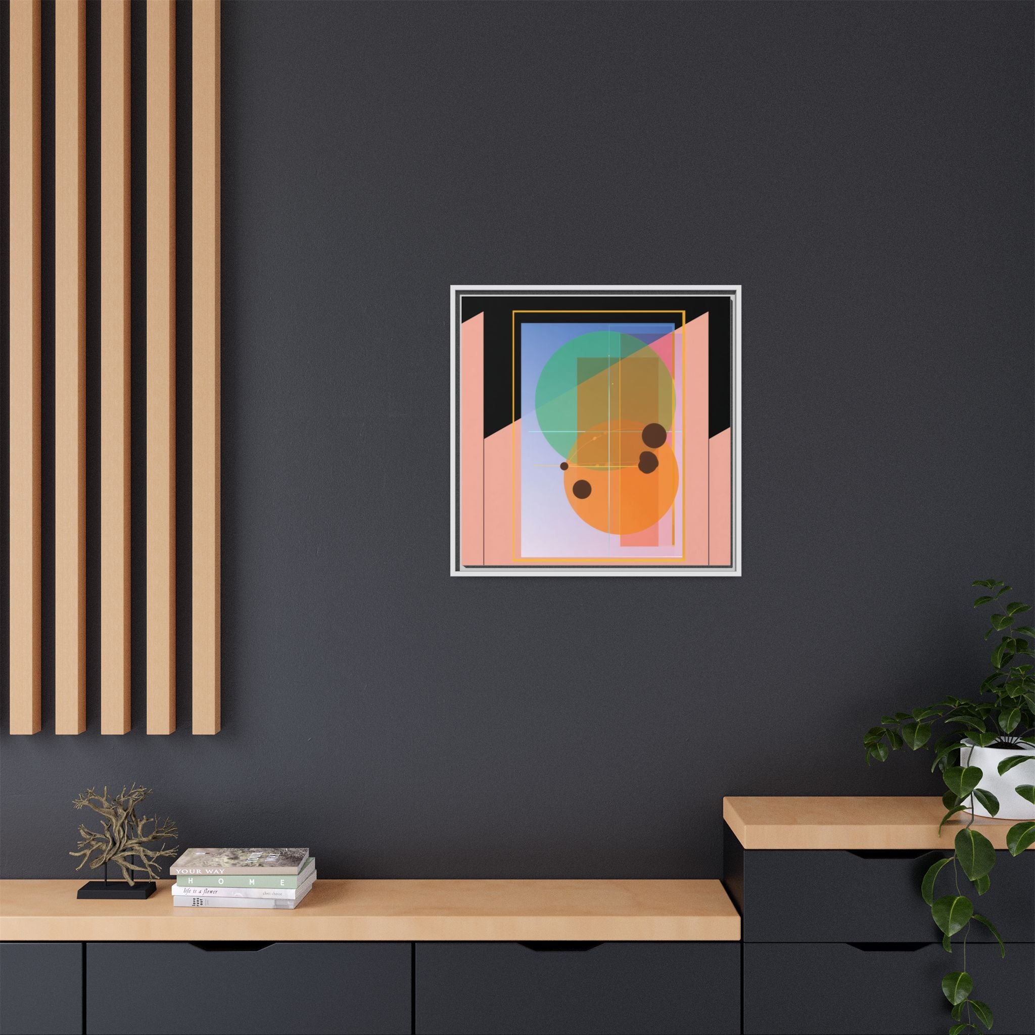 Geometric Harmony: Abstract Composition, Overlapping Shapes, Precision Design   |   Custom Orders Accepted