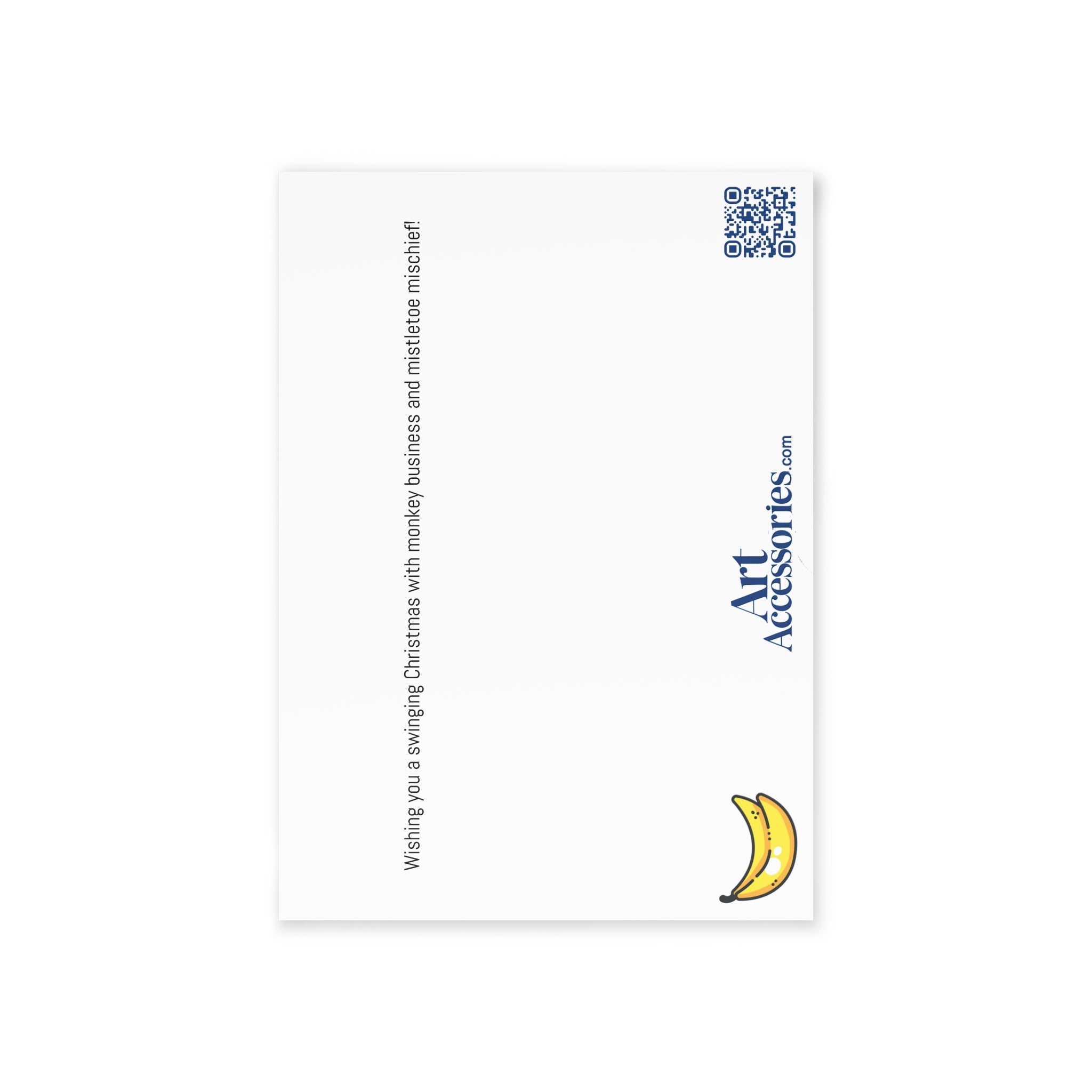 Festive Monkey Holiday Cards - Cute Two-Sided Christmas Greetings, Animal-Themed Greetings, Fun Holiday Stationery, Card Set, Seasonal Decor