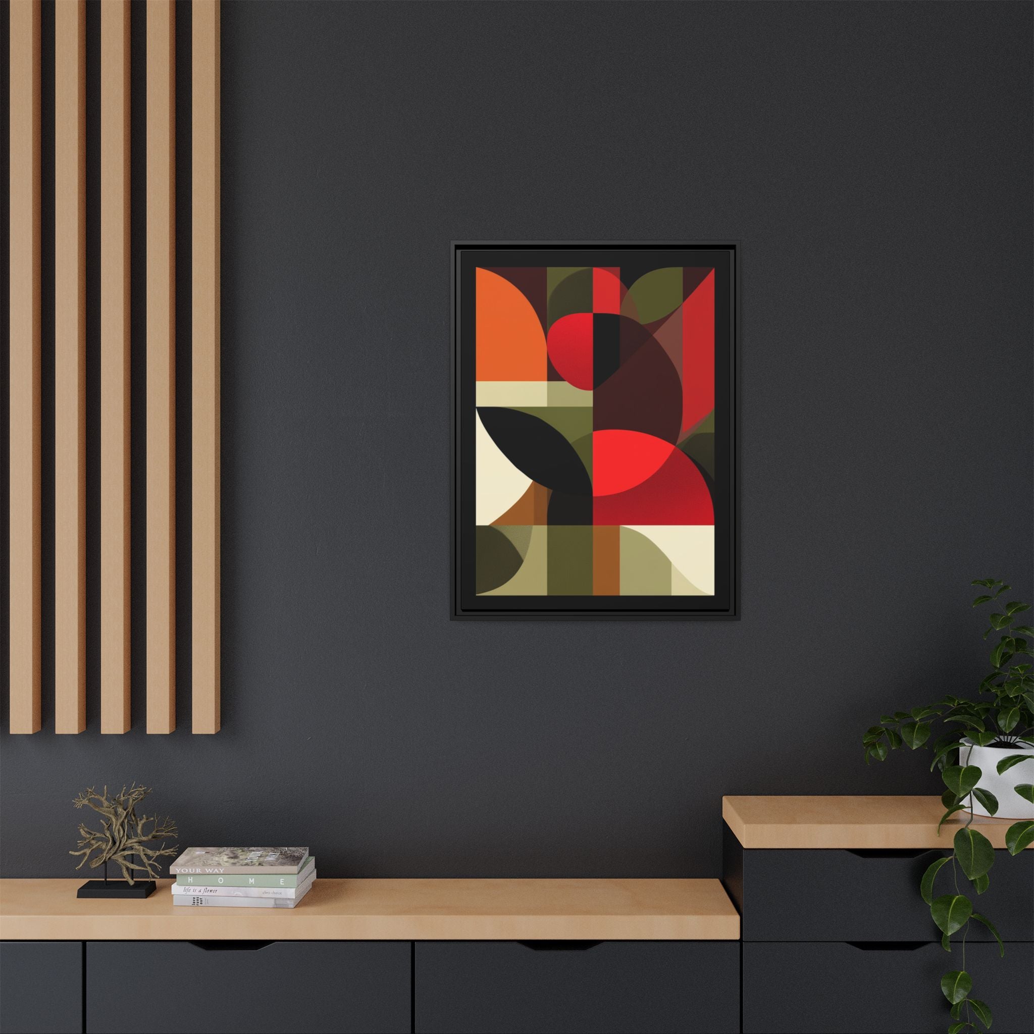 Geometric Fusion: Modern Abstract Composition, Cubist Color Blocks, Architectural Form Harmony   |   Custom Orders Accepted