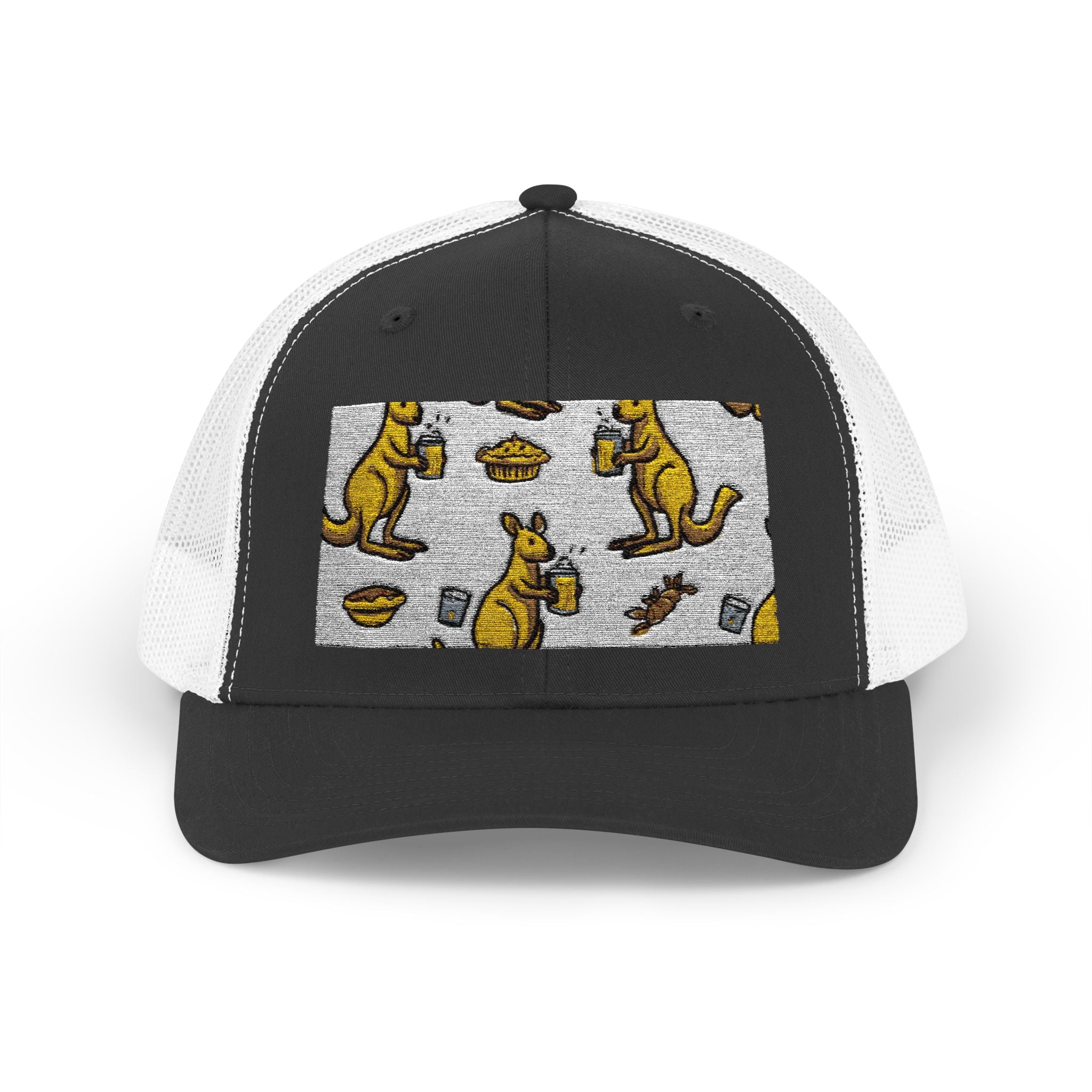 Kangaroo Pattern Snapback Cap, Fun Trucker Hat, Casual Summer Accessory, Gift for Animal Lovers, Unique Outdoor Wear