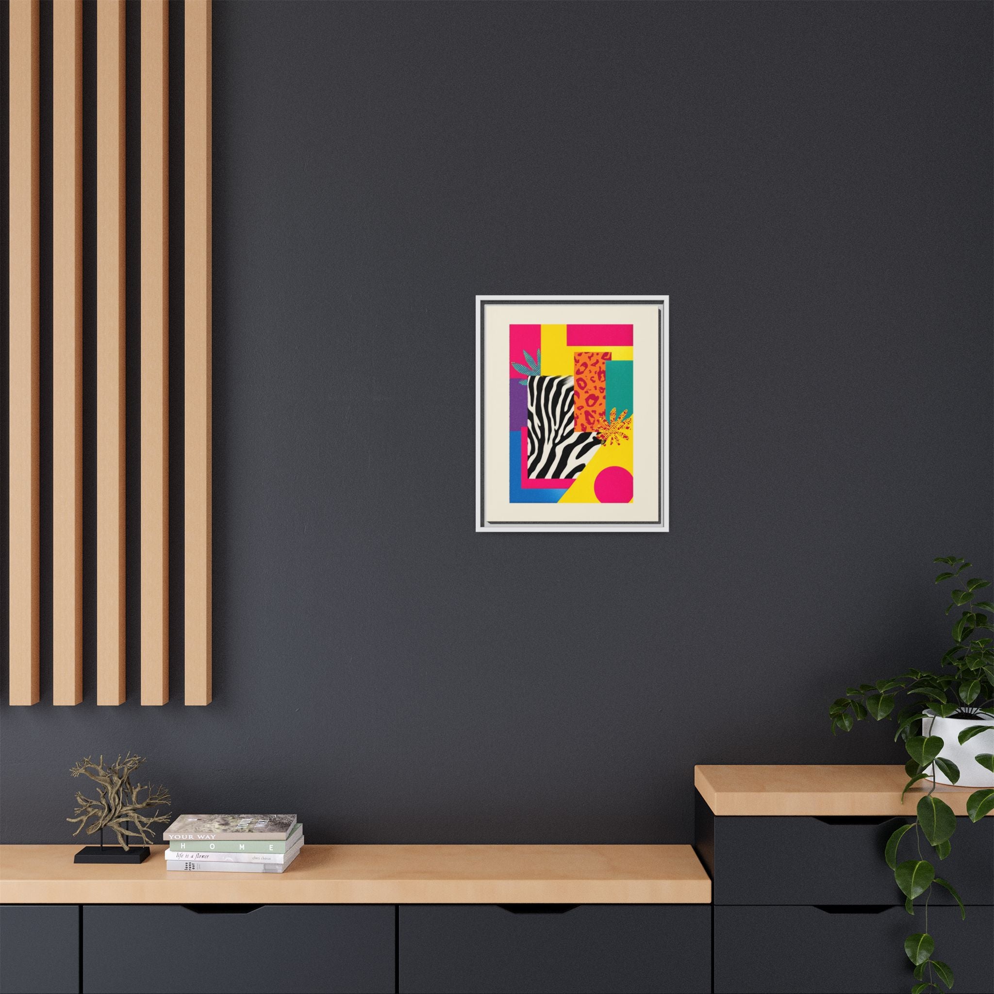 Zebra Stripes & Leopard Spots: 80s Pop Art Design, Memphis Style Graphic, Geometric Color Block Pattern   |   Custom Orders Accepted