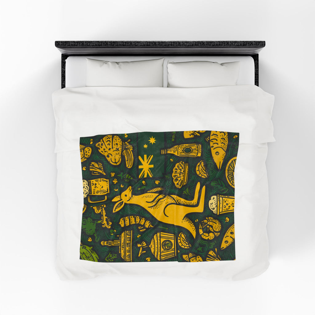 Aussie Spirit: Graphic Cultural Collage, Woodcut-Inspired National Emblem   |   Custom Orders Accepted