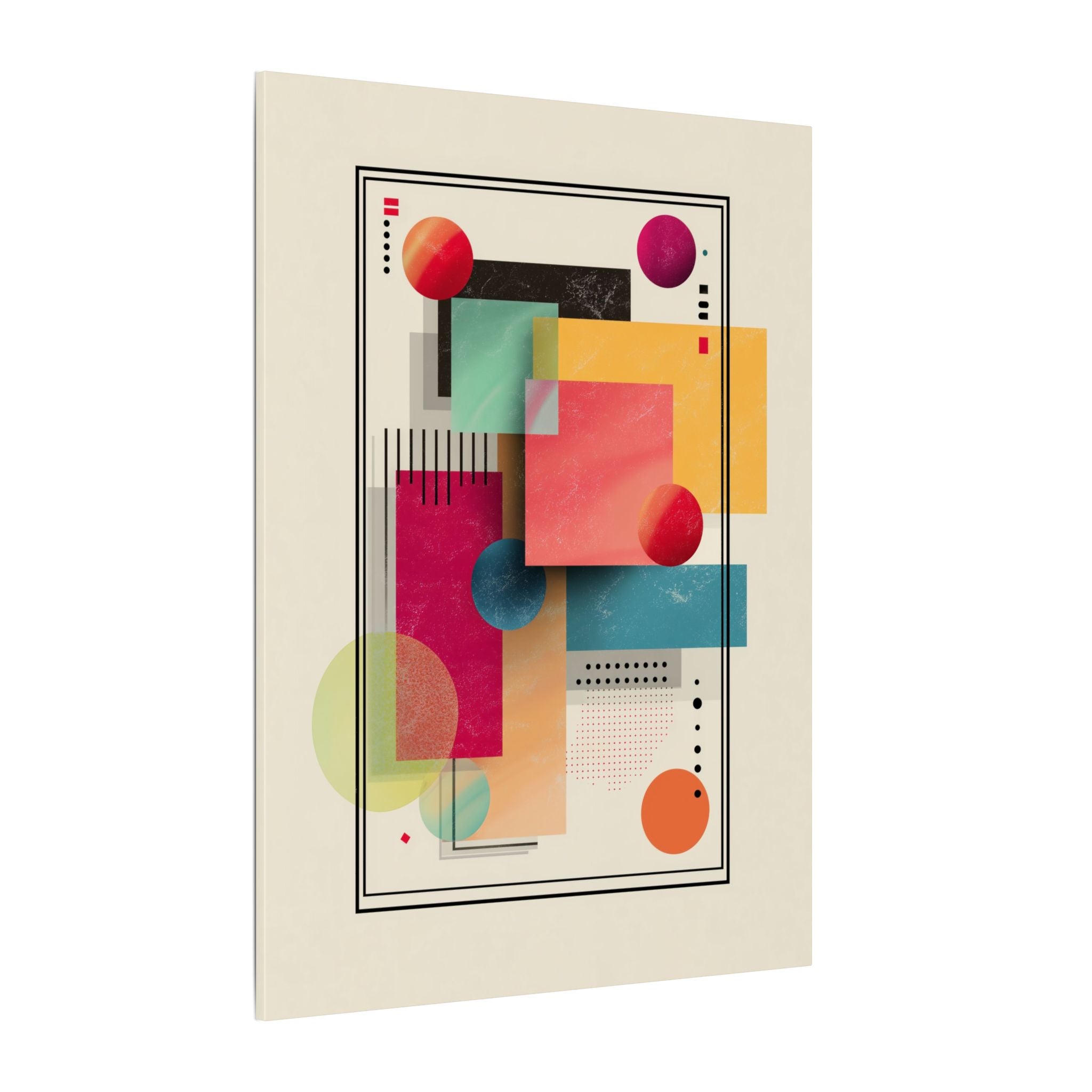 Geometric Dynamism: Bauhaus Abstraction, Translucent Shapes, Modernist Composition   |   Custom Orders Accepted