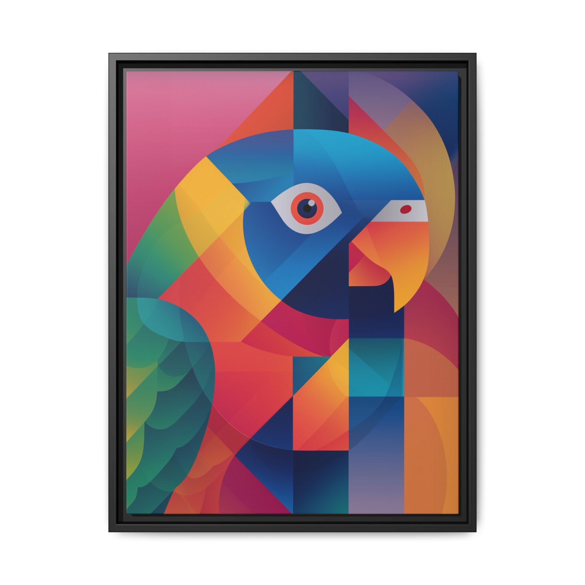 Cubist Parrot Prisma: Geometric Bird Design, Modern Angular Art   |    Custom Orders Available