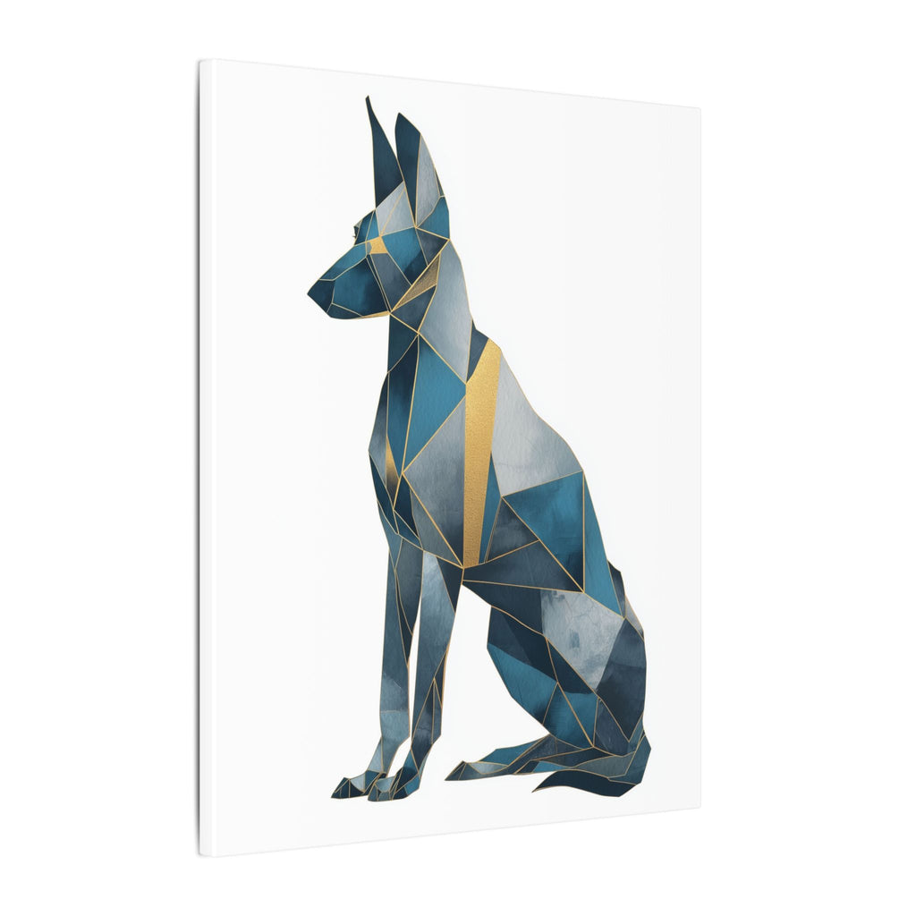 Crystalline Canine: Geometric Dog Portrait, Digital Art Polygon Style, Modern Architectural Animal Design   |  Personalized & Custom Orders