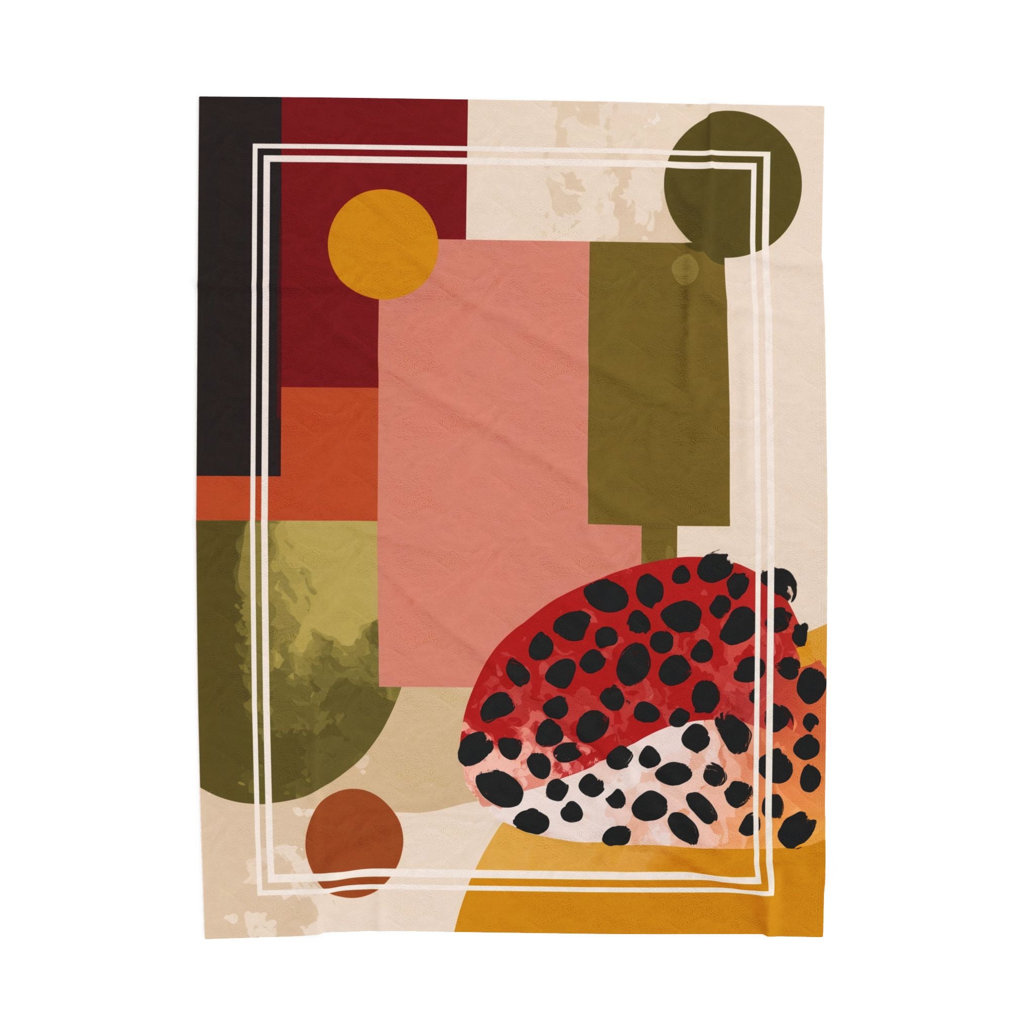 Geometric Harmony: Abstract Modernist Composition, Mid-Century Color Block Design   |    Custom Orders Available