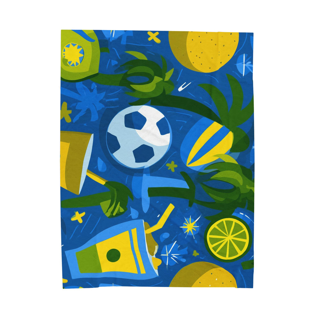 Brazil Summer Bliss Quilt Doona Duvet Cover : Tropical Paradise Vibes, Graphic Design Sunshine Illustration   |   Custom Orders Accepted