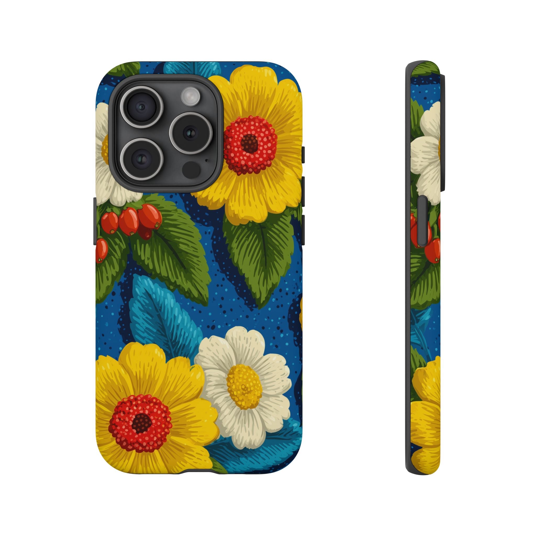 Summer Tough Cases: Floral Fine Art Phone Case, Fun Beach Vibe Phone Accessory, Summer Travel Gift, Colorful Phone Cover, Casual Style Tech
