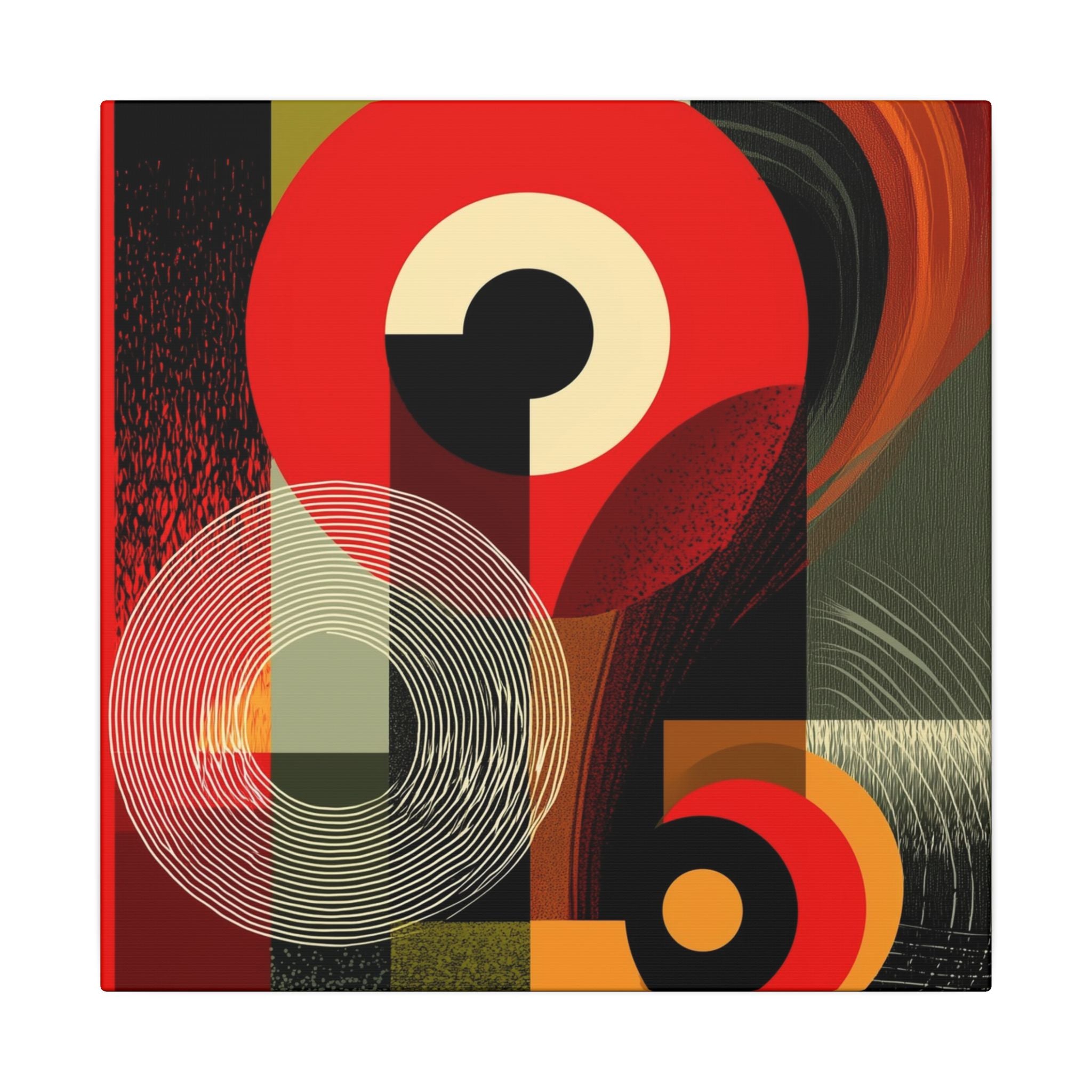 Geometric Convergence: Mid-Century Modern Abstract, Constructivist Design Principles, Bold Chromatic Composition   |   Custom Orders