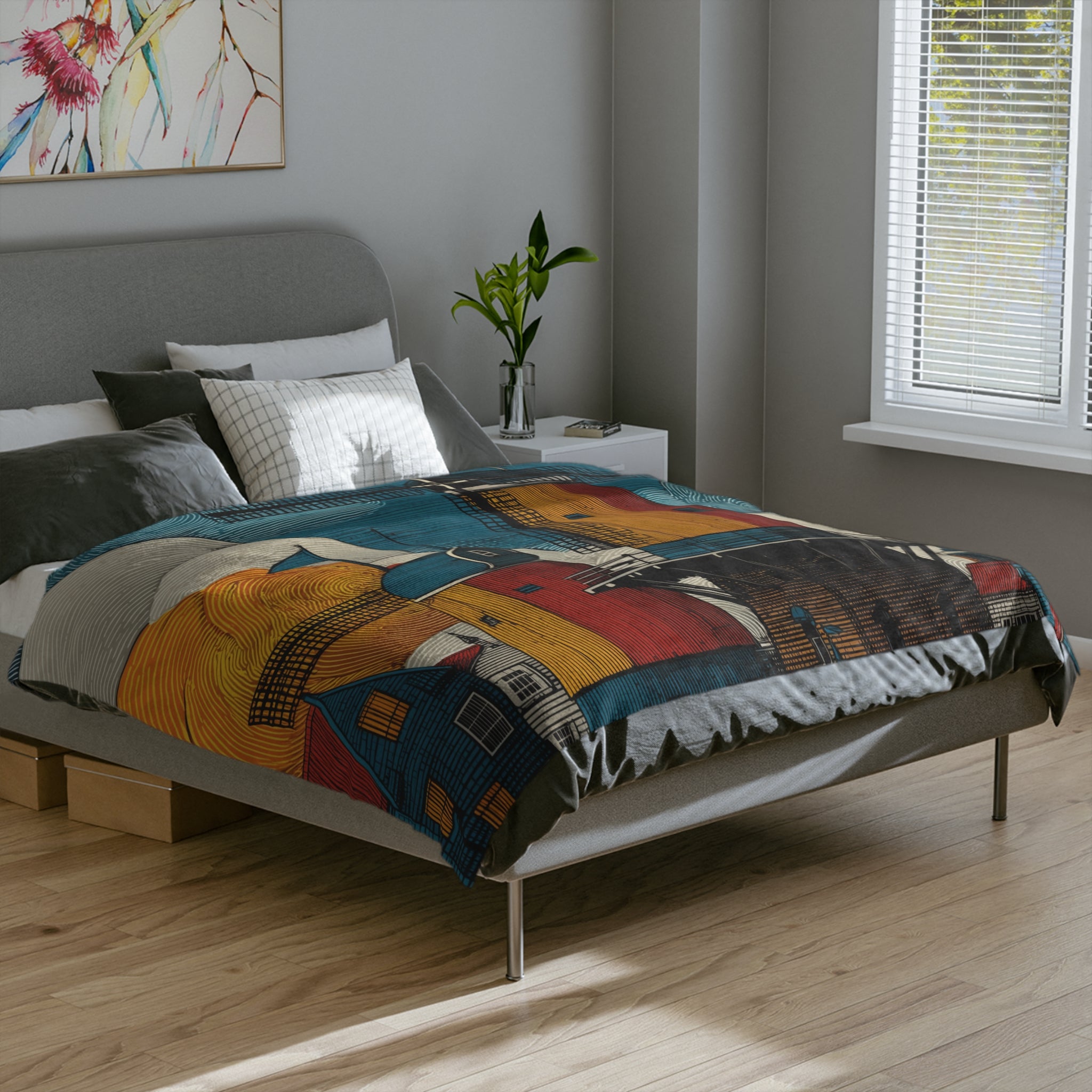 Colorful Windmill Microfiber Blanket, Cozy Home Decor, Gift for Warmth Lovers, Perfect for Fall and Winter, Birthday and Holiday