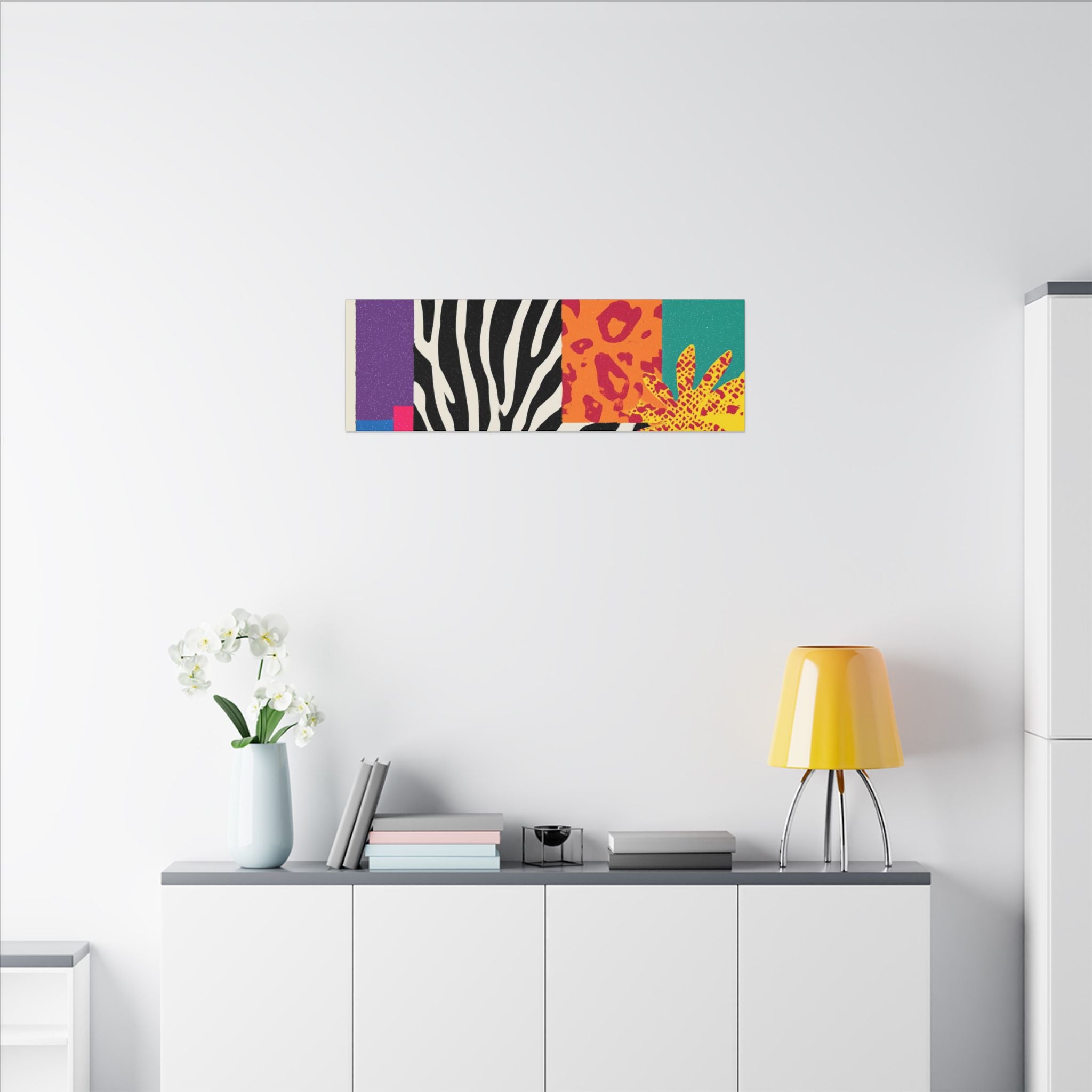 Pop Geometry: Zebra Leopard Fusion, Geometric Color Block, Modern Abstract Design   |   Custom Orders Accepted