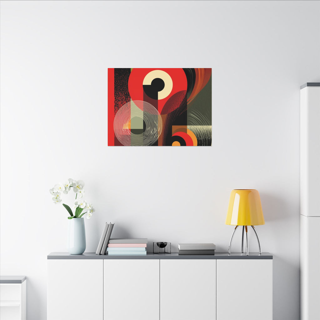 Geometric Convergence: Mid-Century Modern Abstract, Constructivist Design Principles, Bold Chromatic Composition   |   Custom Orders