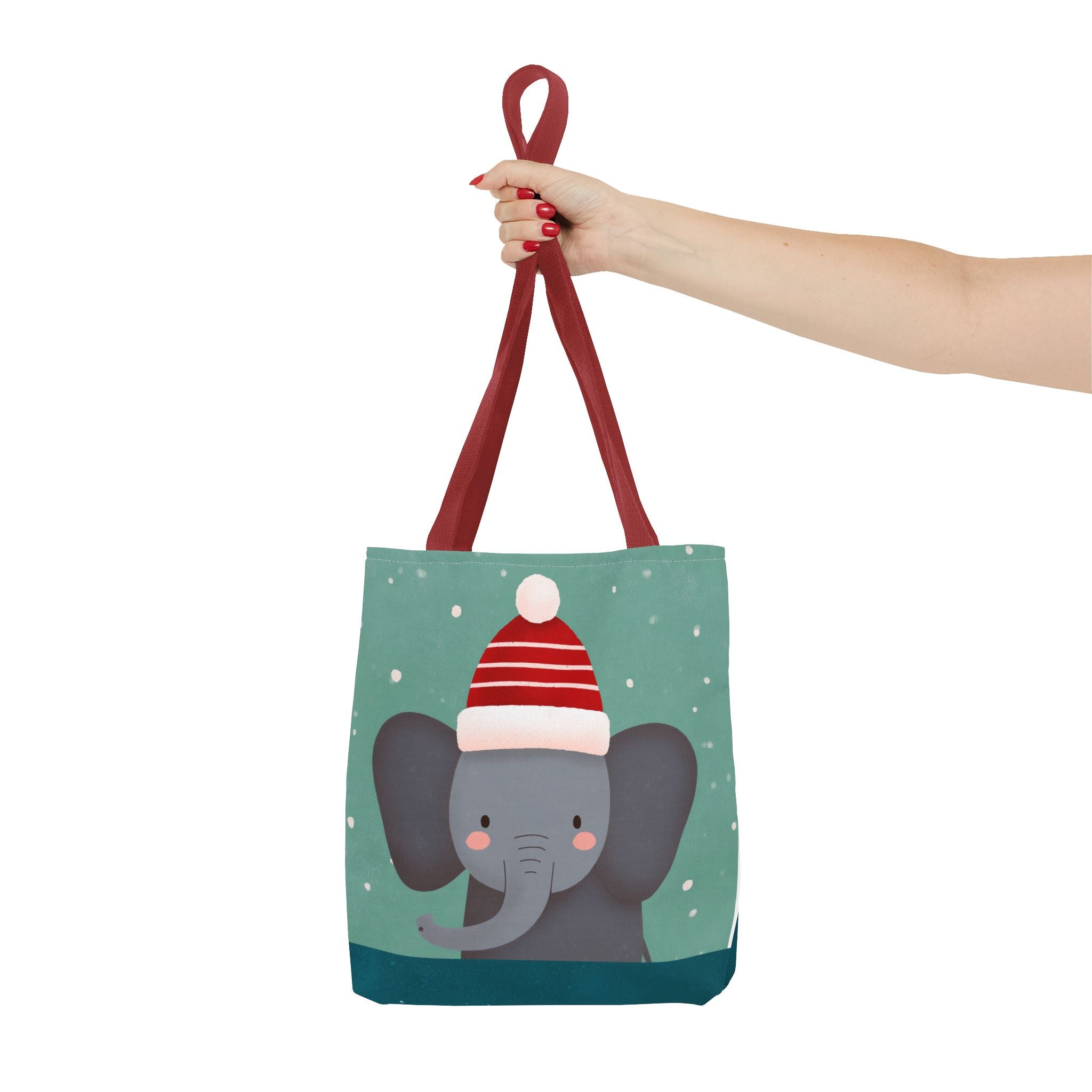 Cute Christmas Elephant Tote Bag (AOP)