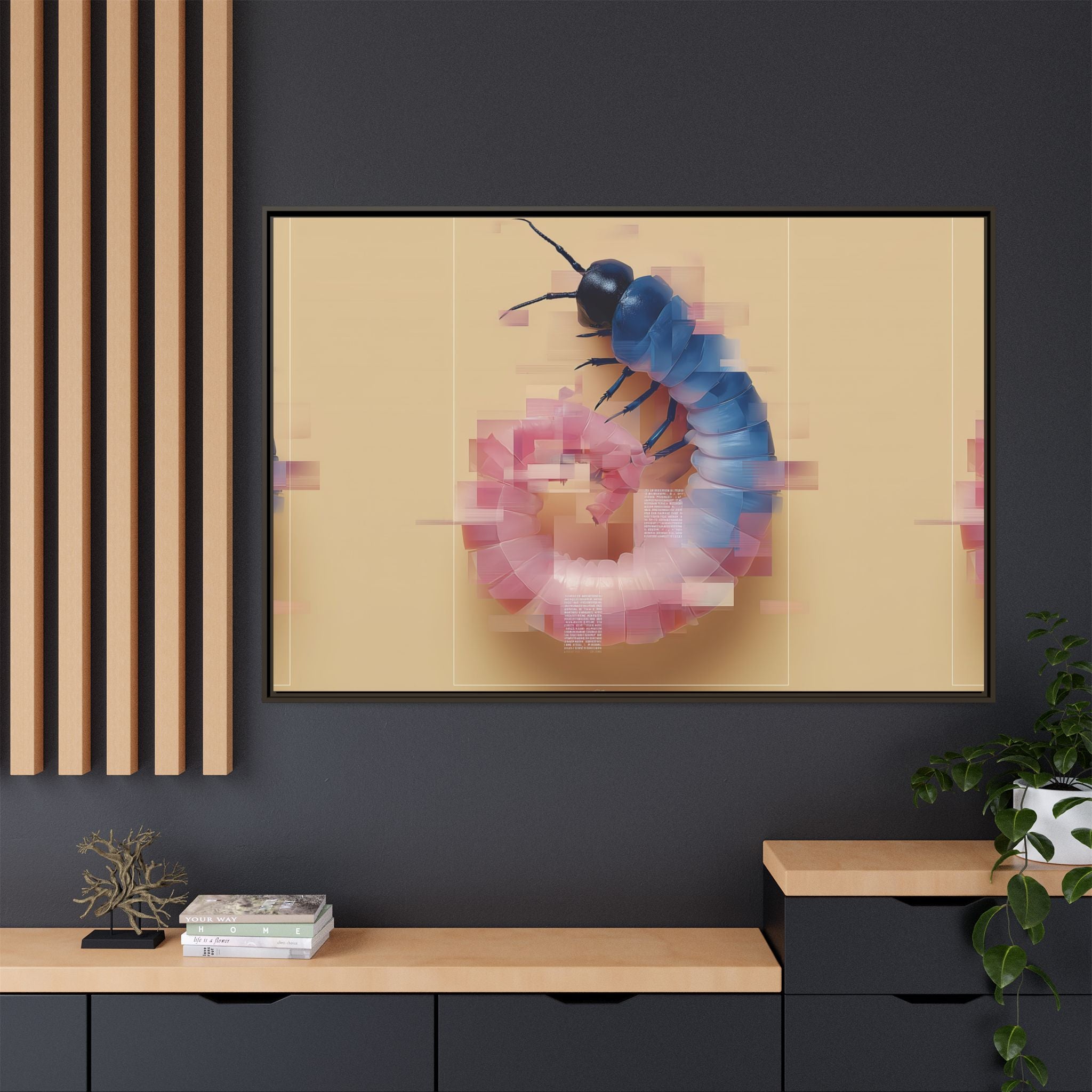 Glitched Symmetry: Digital Insect Mosaic, Pixelated Fragmentation   |    Custom Orders Available