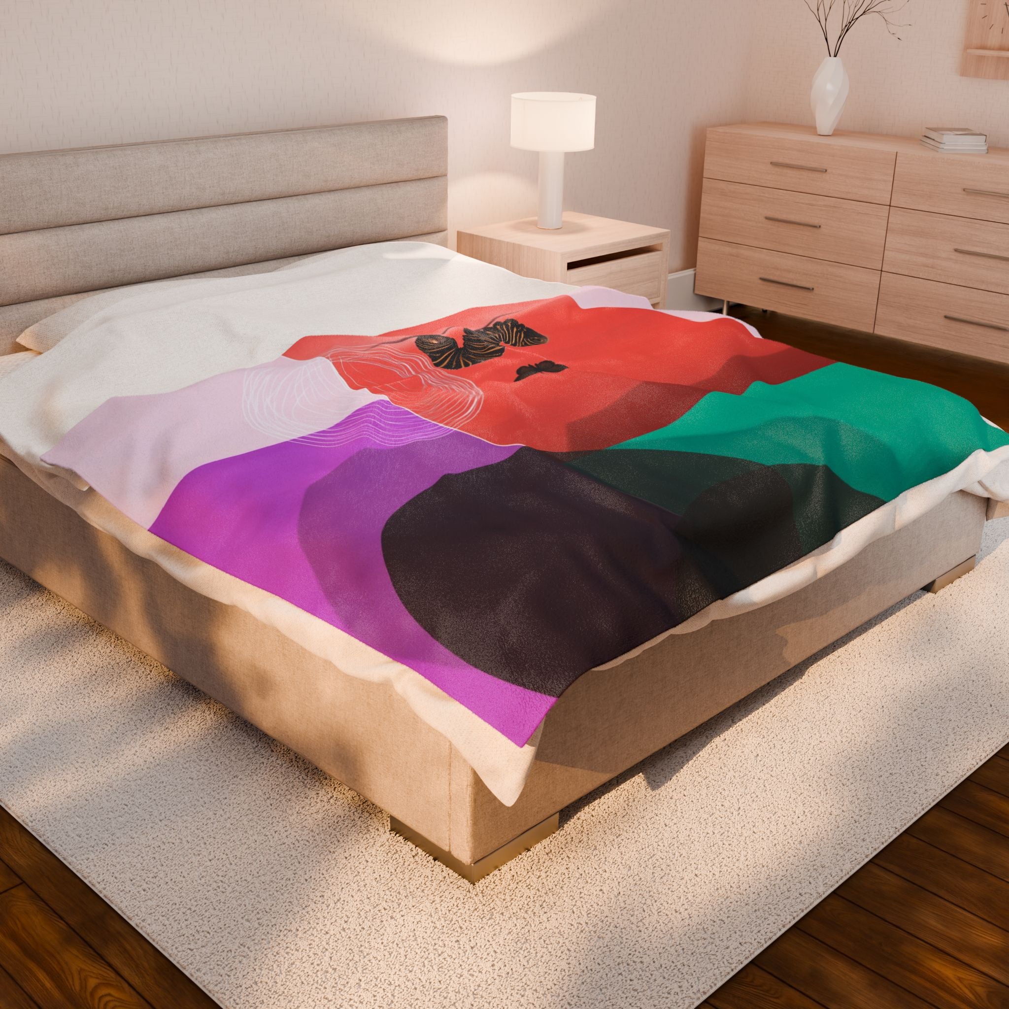 Metamorphosis of Geometry: Asymmetrical Abstract Composition, Translucent Color Quadrants   |    Custom Orders Available