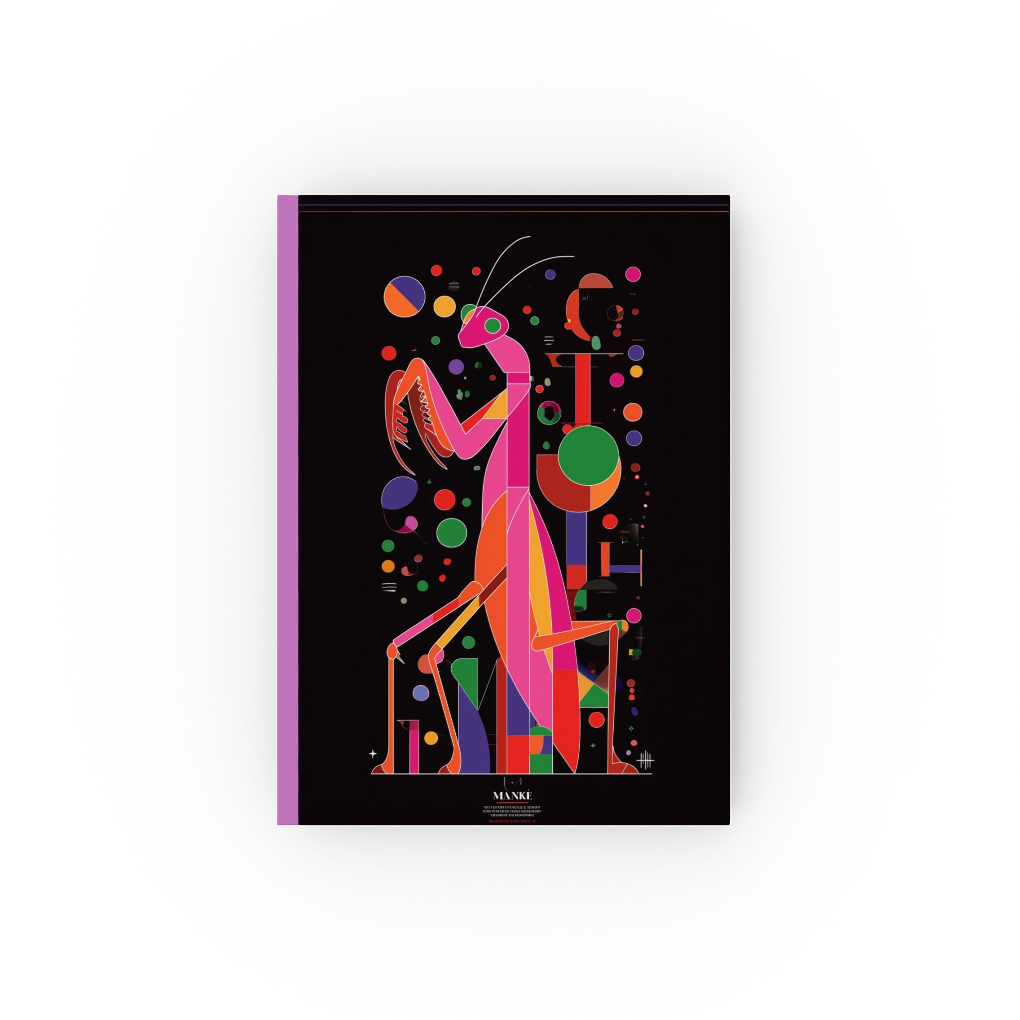 Personalized Geometric Praying Mantis Journal: Vibrant Digital Art, Minimalist Design Personalized Journal   |    Custom Orders Accepted
