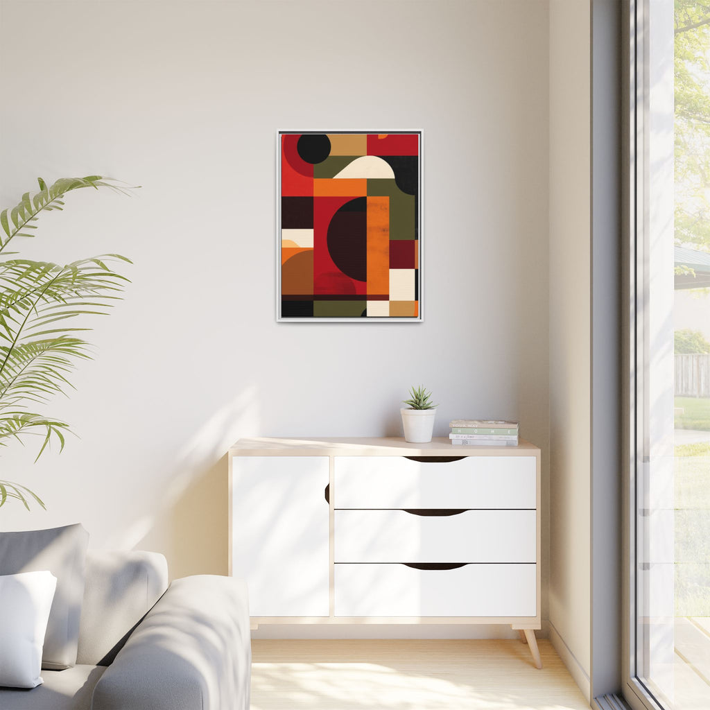 Geometric Convergence: Abstract Bauhaus Design, Constructivist Color Blocks, Architectural Art Composition   |   Custom Orders Accepted