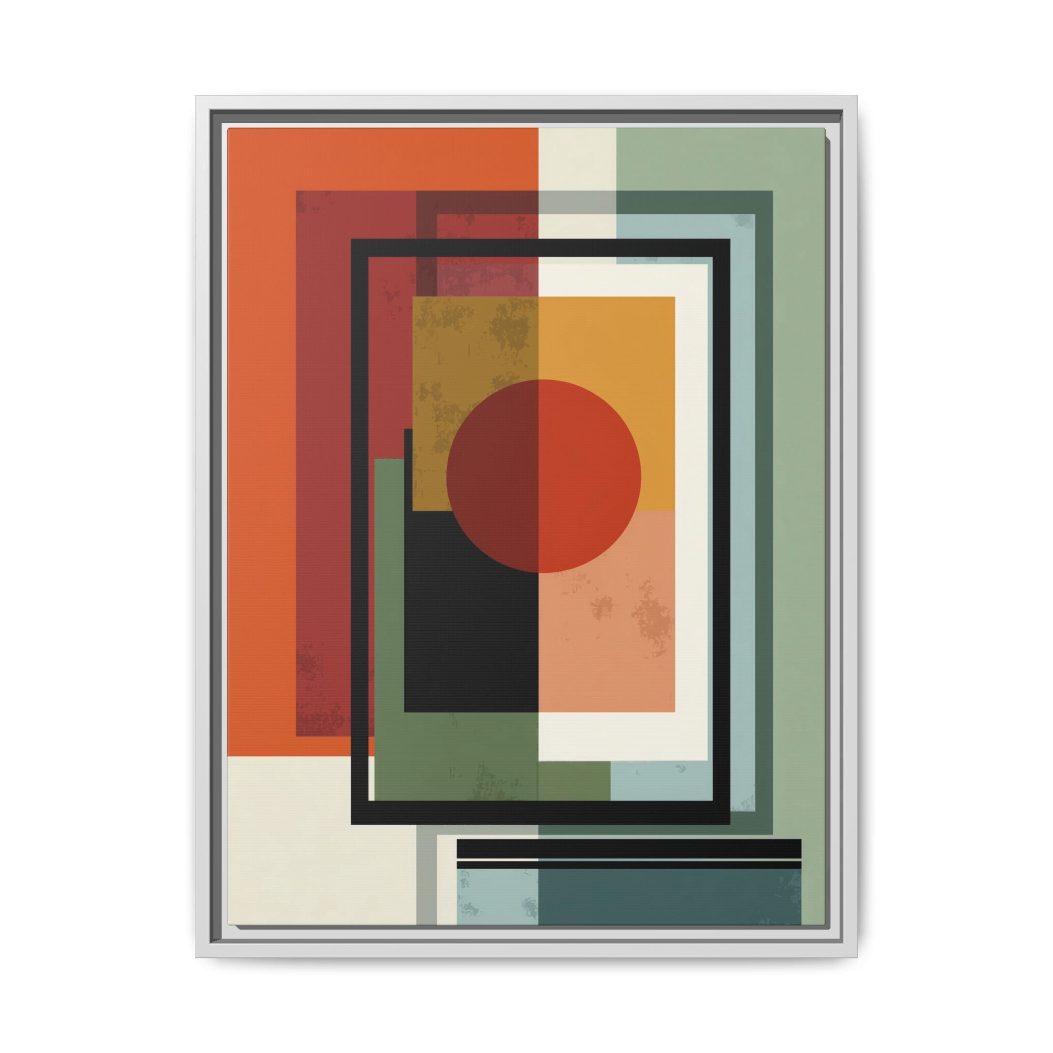 Geometric Harmonies: Mid-Century Modern Composition, Constructivist Inspiration, Abstract Rectangular Interplay   |   Custom Orders Accepted