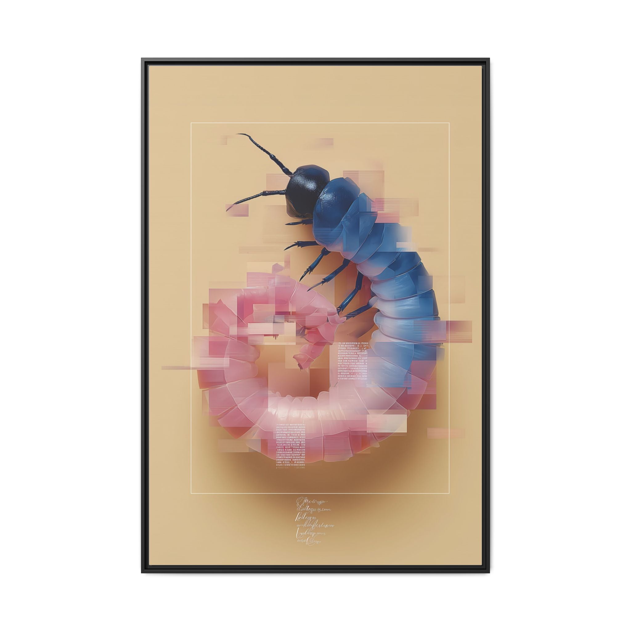 Glitched Symmetry: Digital Insect Mosaic, Pixelated Fragmentation   |    Custom Orders Available