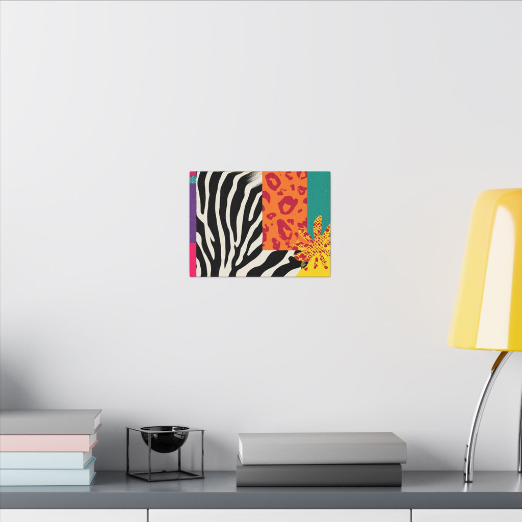 Copy of Pop Geometry: Zebra Leopard Fusion, Geometric Color Block, Modern Abstract Design   |   Custom Orders Accepted