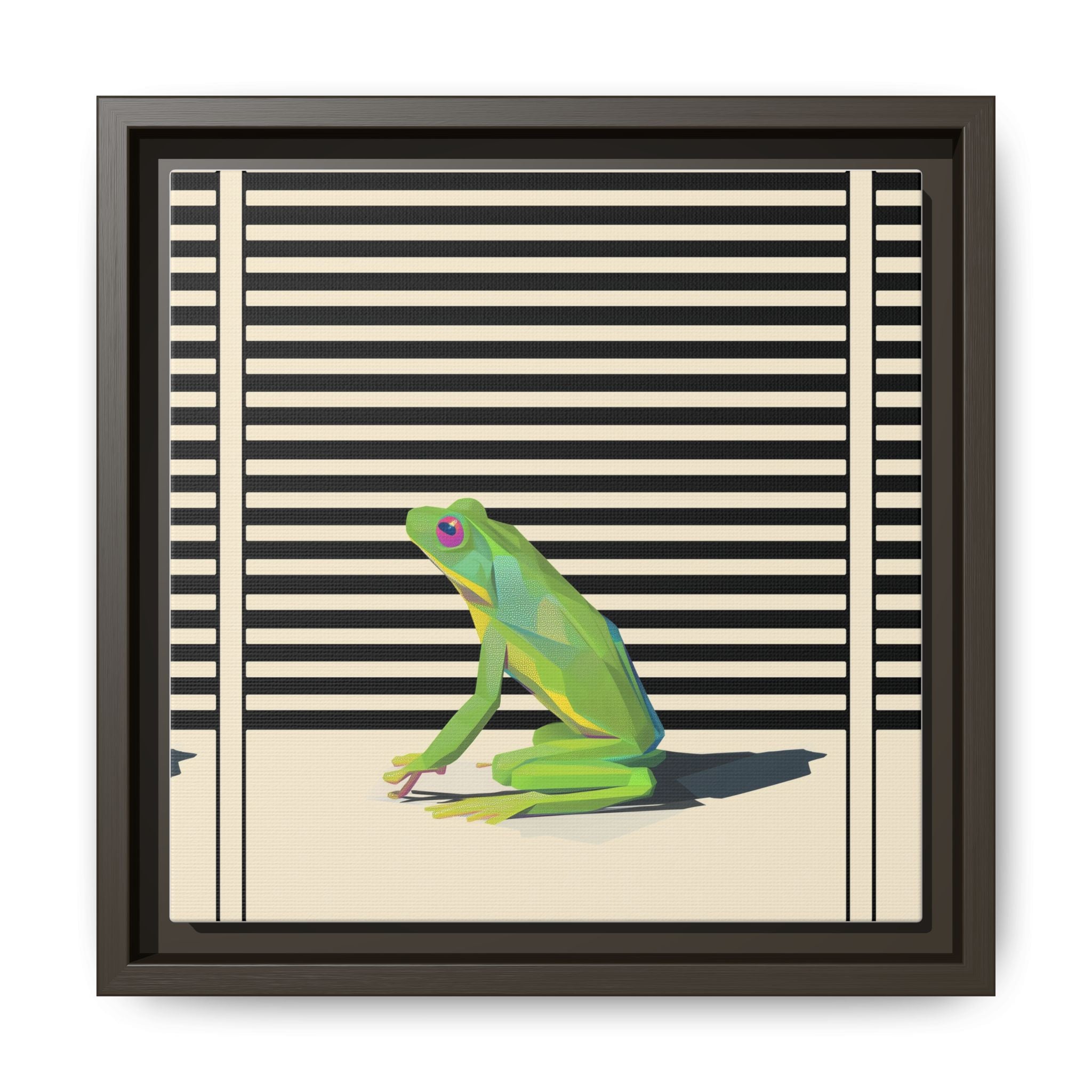 Geometric Frog Persona: Modern Wildlife Illustration, Vibrant Graphic Design   |  Personalized & Custom Orders Available
