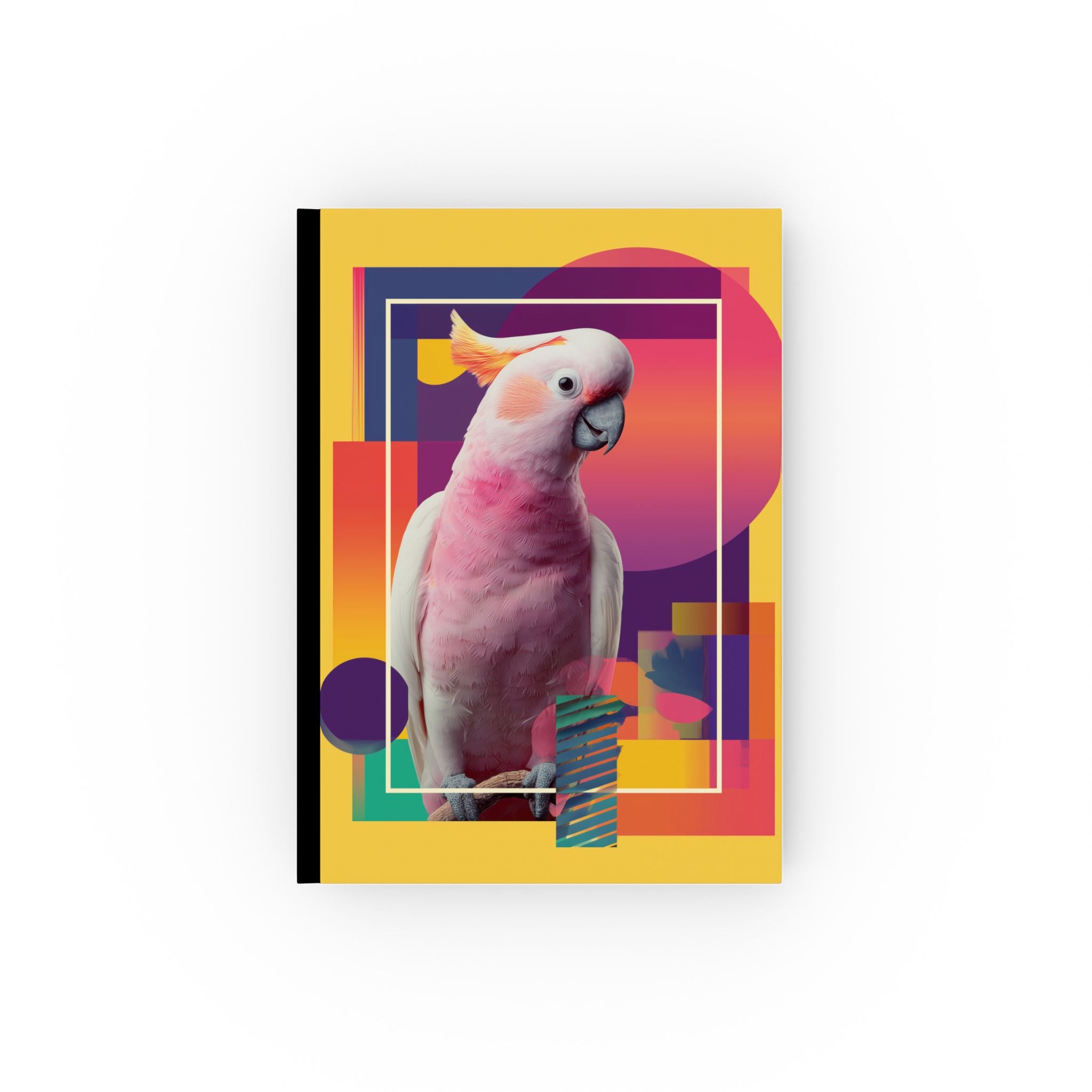 Cockatoo Chromatics: Geometric Pop Art Bird, Memphis Design Inspiration Personalized Journal   |
